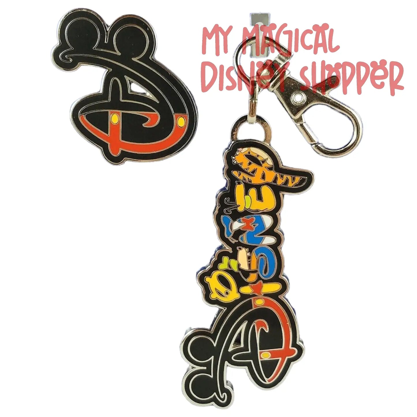 Disney Character Logo D Lanyard Medal & Pin