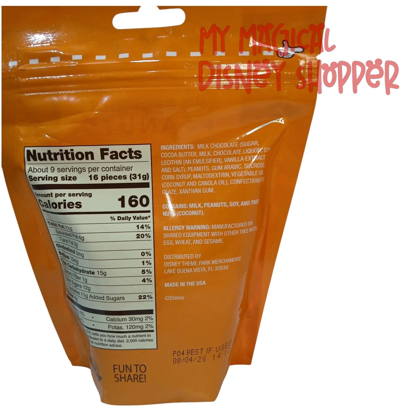 Disney Chocolate Favorites Milk Chocolate Covered Peanuts