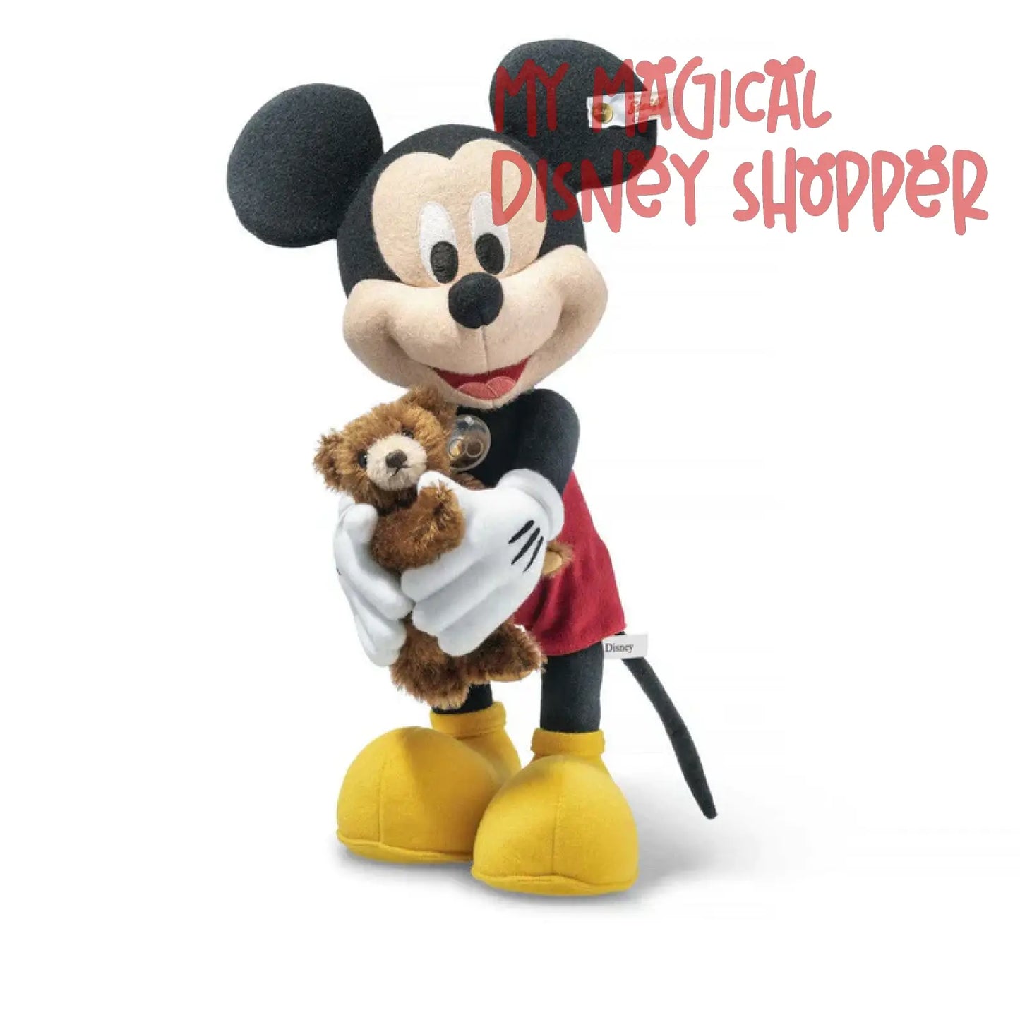 Disney "D100" Mickey Mouse with Mini Teddy Bear - Collectors Edition #355943 RETIRED