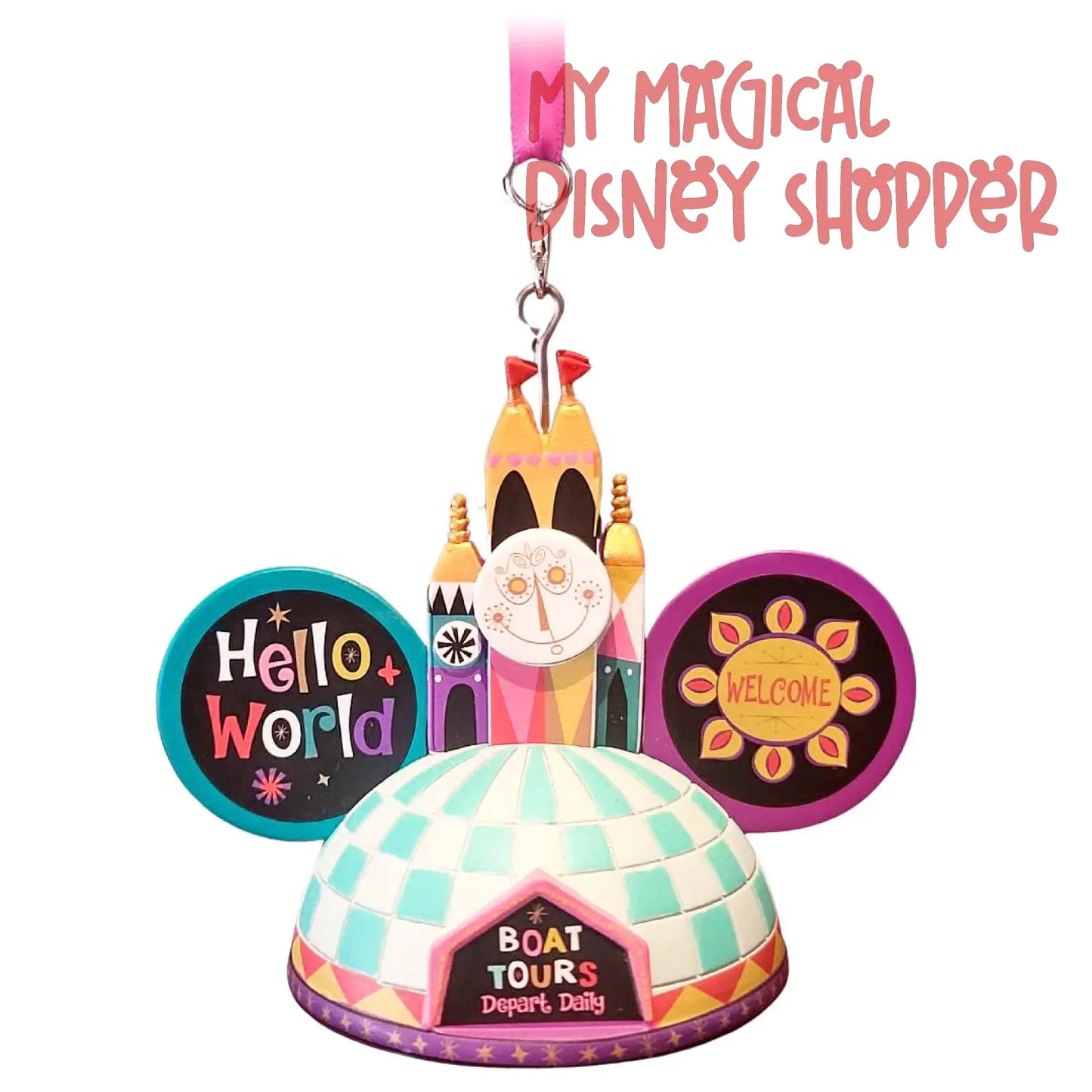 it's a small world Boat Tours Disney Ear Hat Ornament