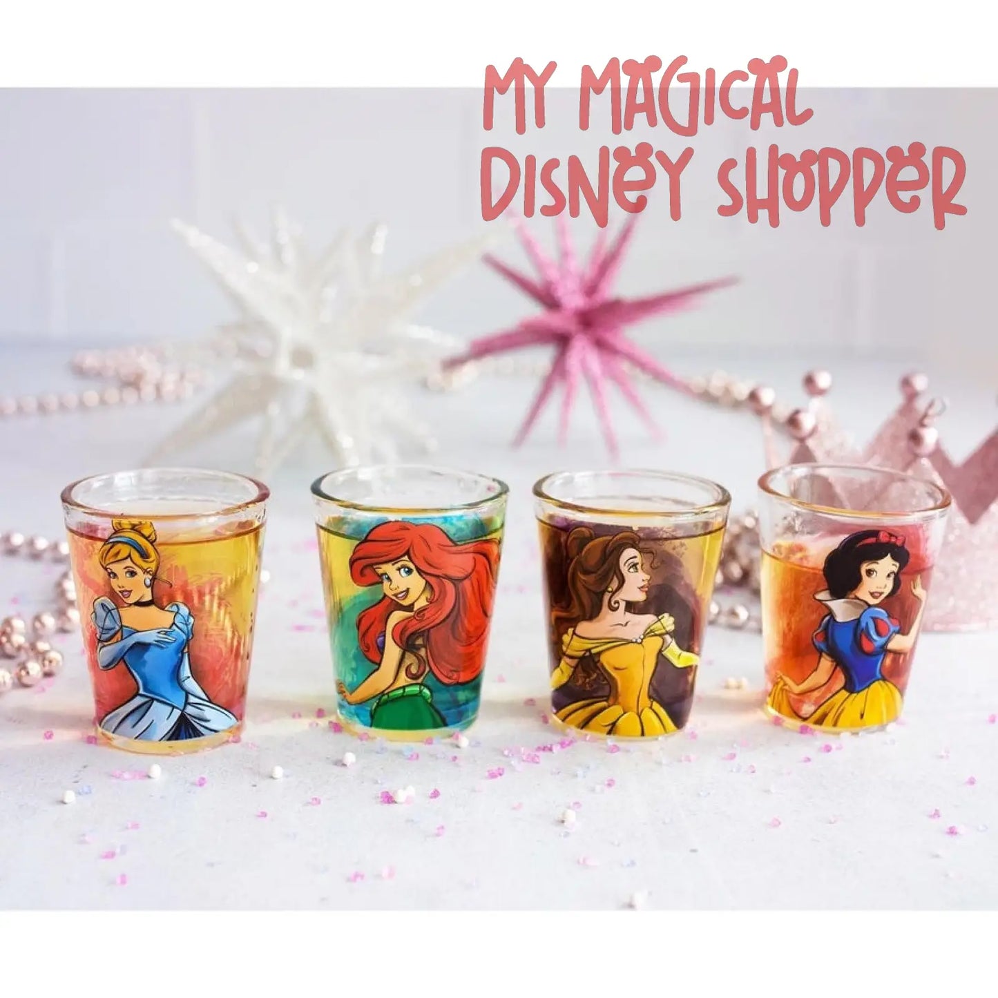 Disney Fashionista Princesses 4 Piece Mini Glass Set