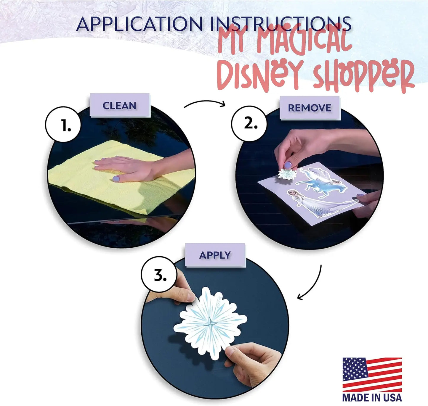 Disney Frozen Waterproof Stickers Decals - Set of 9 Elsa Anna Olaf & Sven