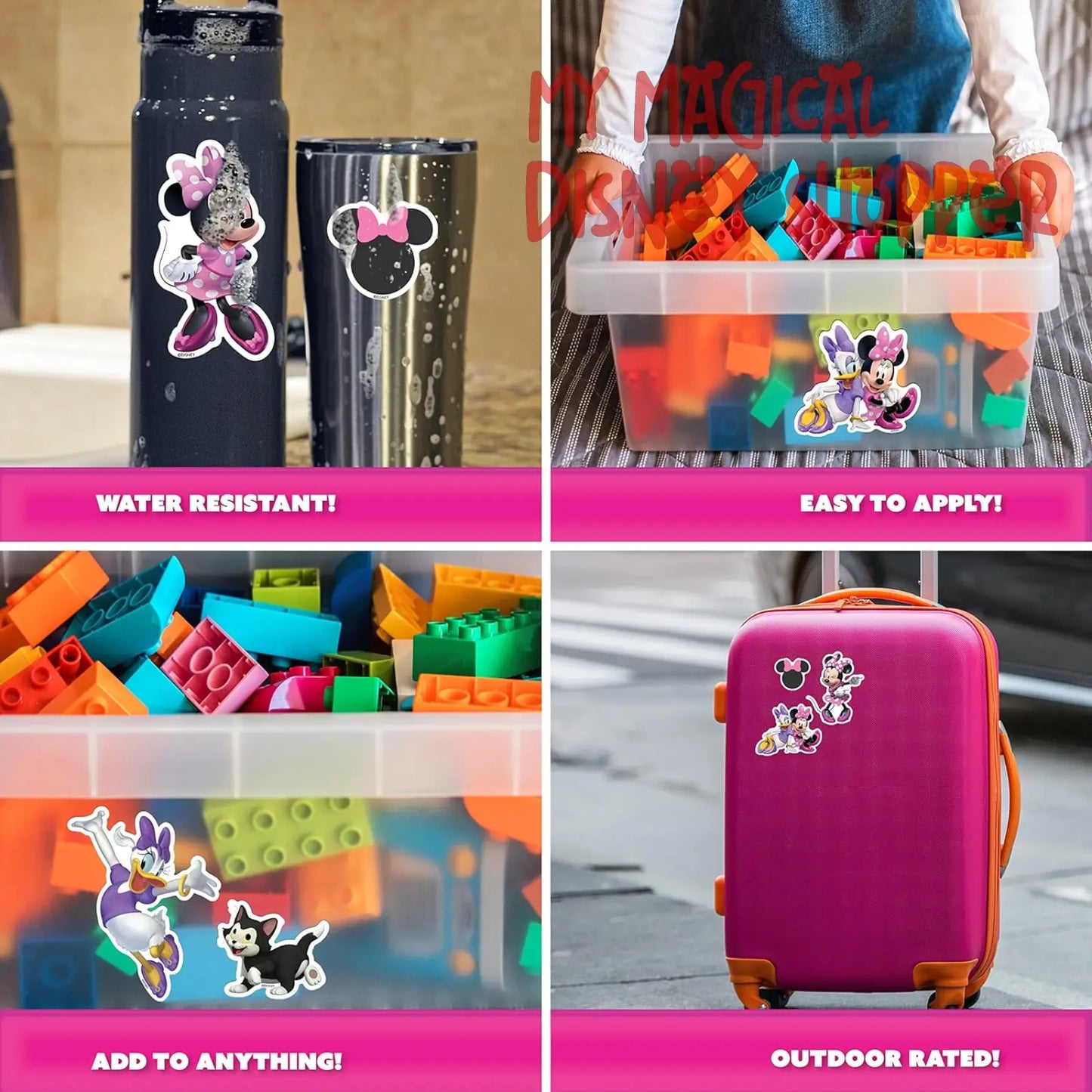 Disney Junior Minnie Mouse Waterproof Decals - Set of 12