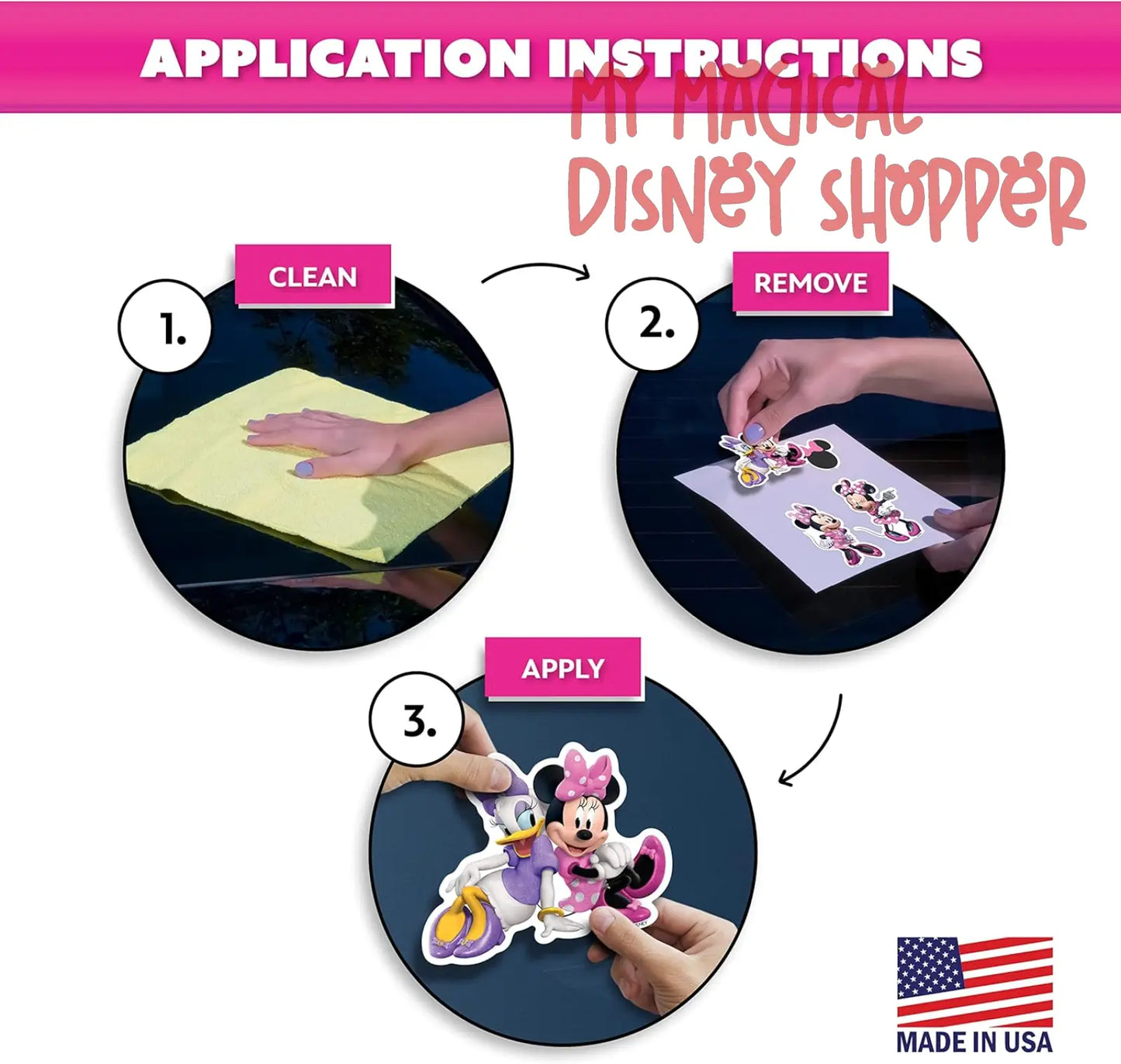 Disney Junior Minnie Mouse Waterproof Decals - Set of 12