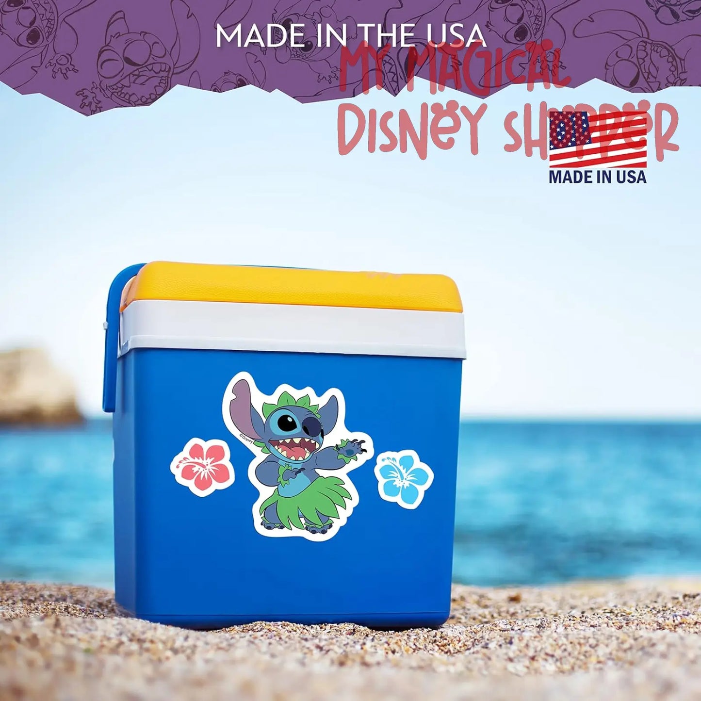 Disney Lilo and Stitch Waterproof Decals - Set of 22 Lilo and Stitch Stickers