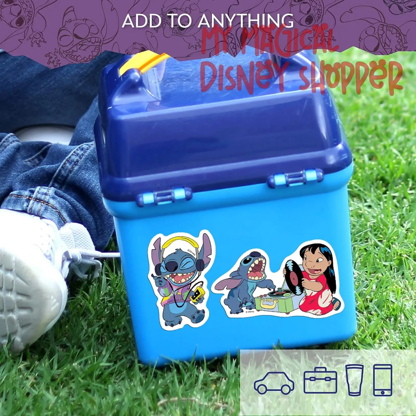 Disney Lilo and Stitch Waterproof Decals - Set of 22 Lilo and Stitch Stickers
