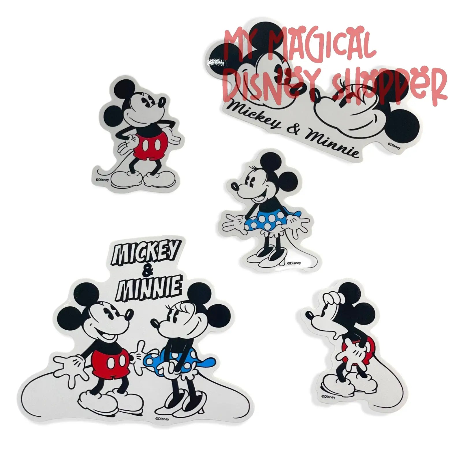 Planche de stickers tête de minnie - Kit stickers Mickey et Minnie Planche de stickers tête de minnie - Kit stickers Mickey et Minnie