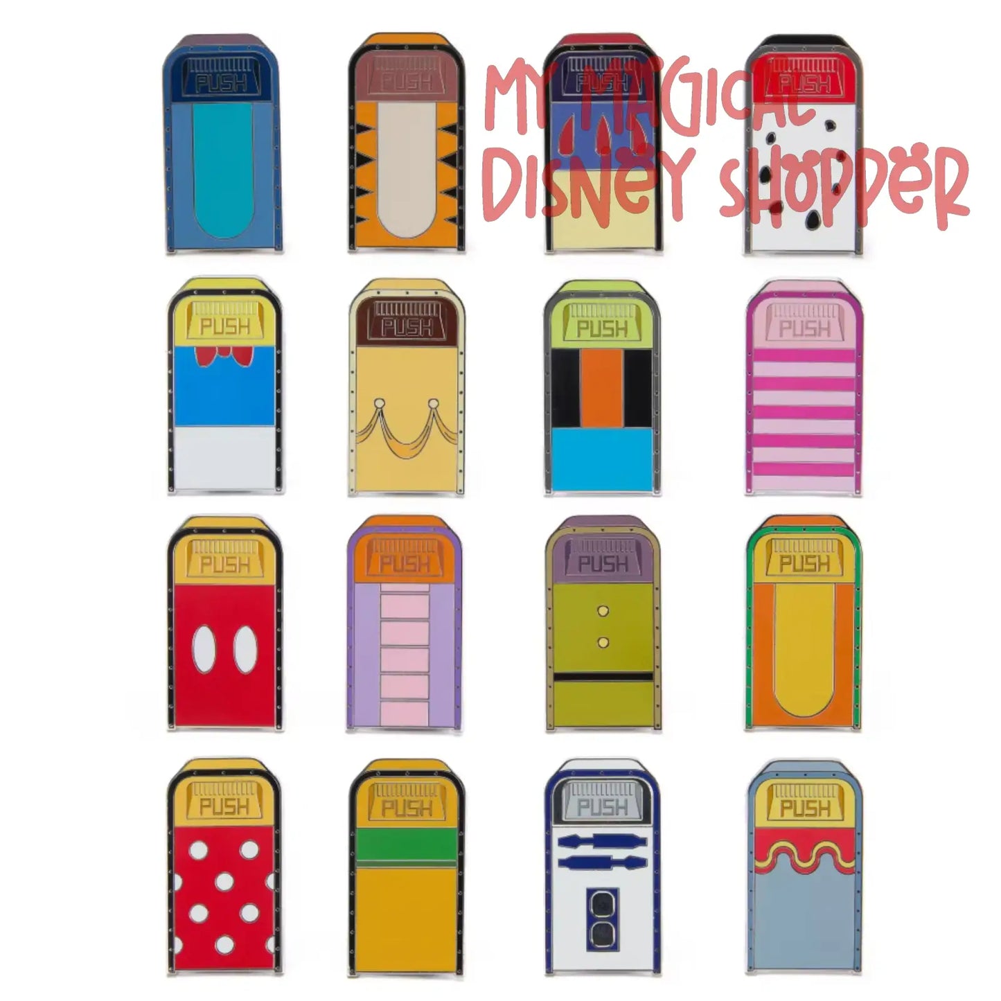 Character Trash Bins Disney Mystery Pin Pack
