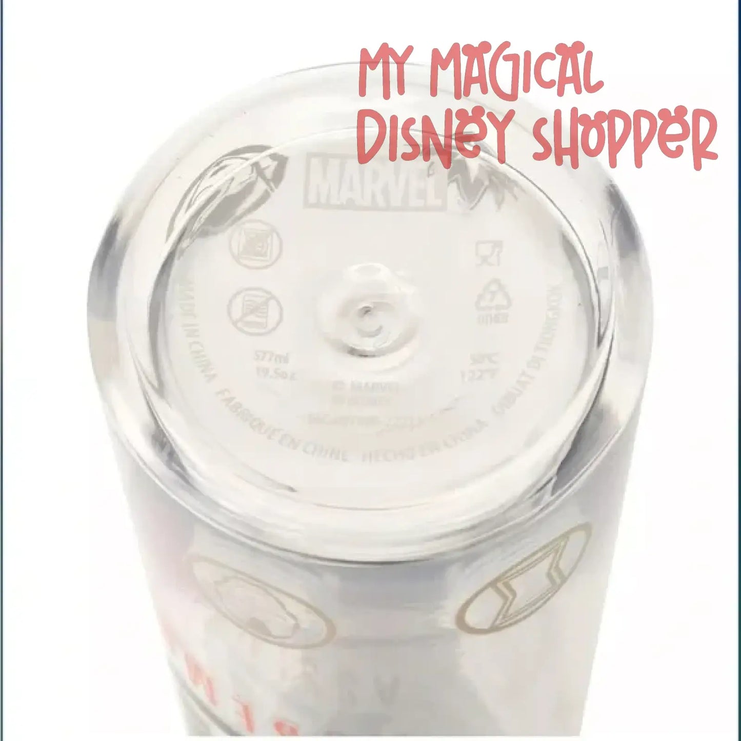 Disney Parks Avengers Assemble Clear 19.5oz Water Bottle