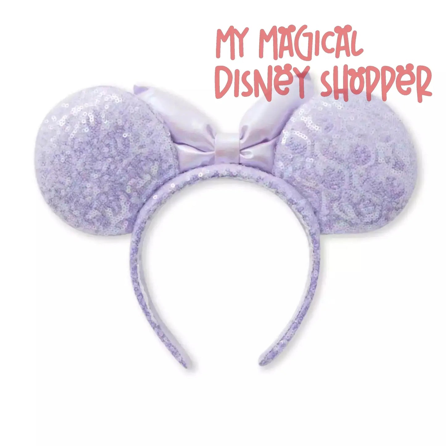 Purple Opalescent Lavender Sequin Minnie Ears