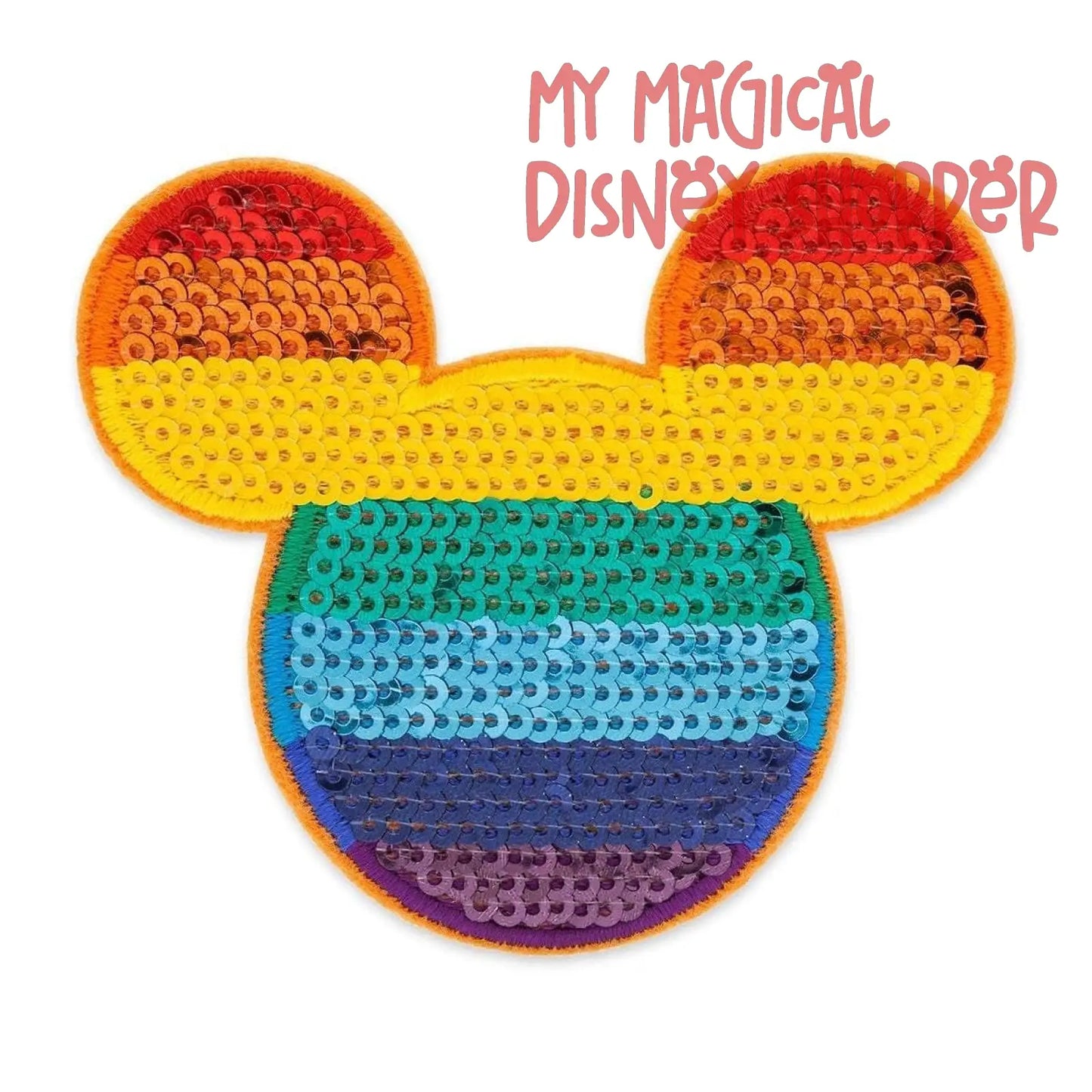 Disney Parks Pride Mickey Mouse Icon Rainbow Patch - Patched