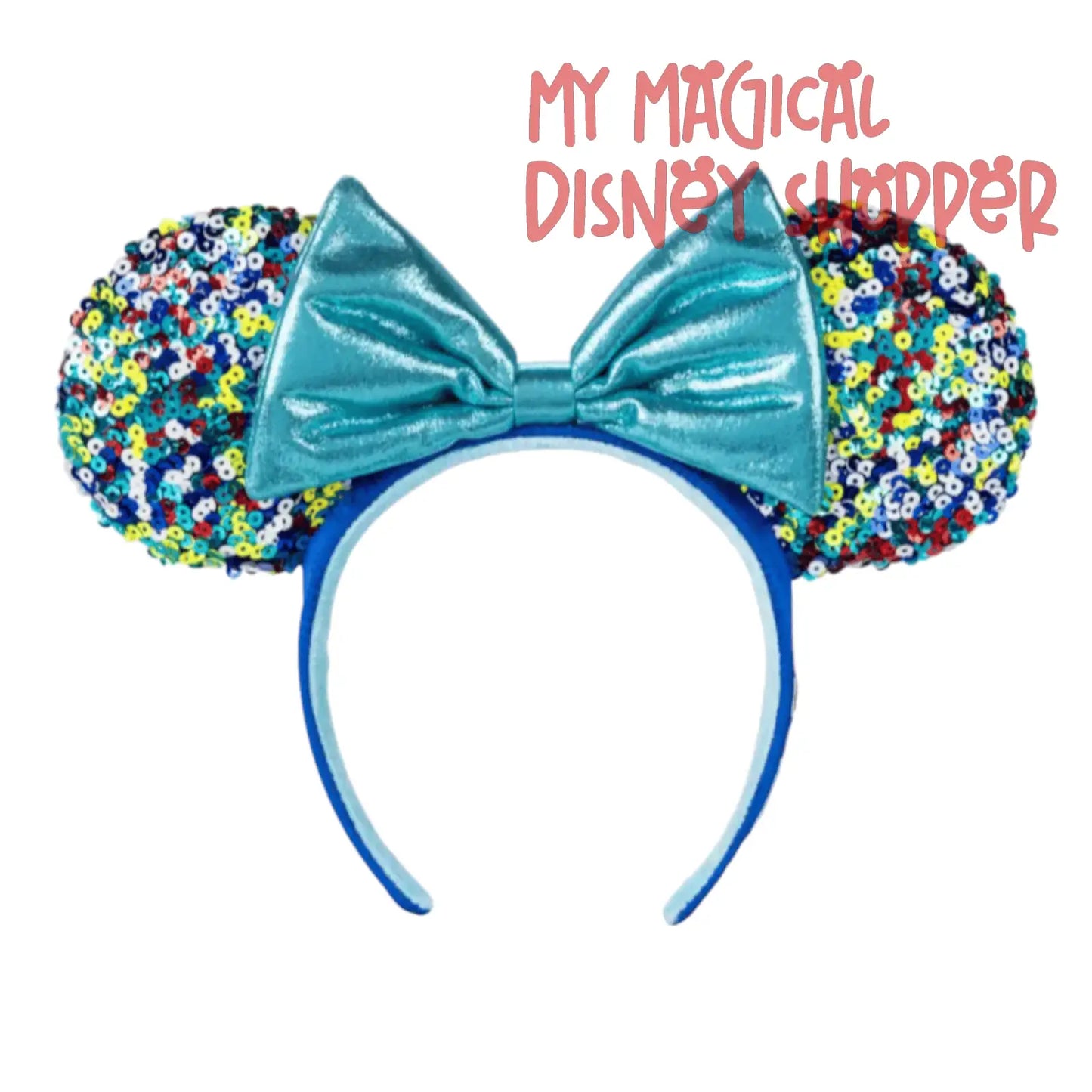 Disney Parks Sequined Minnie Mouse Ears Headband 2022