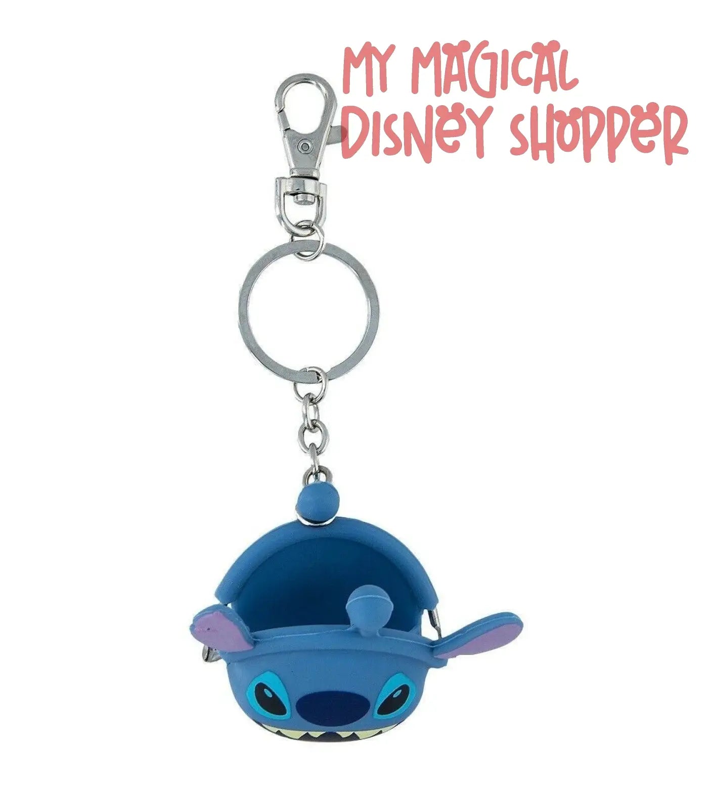 Disney Parks Stitch Coin Purse Silicone Keychain