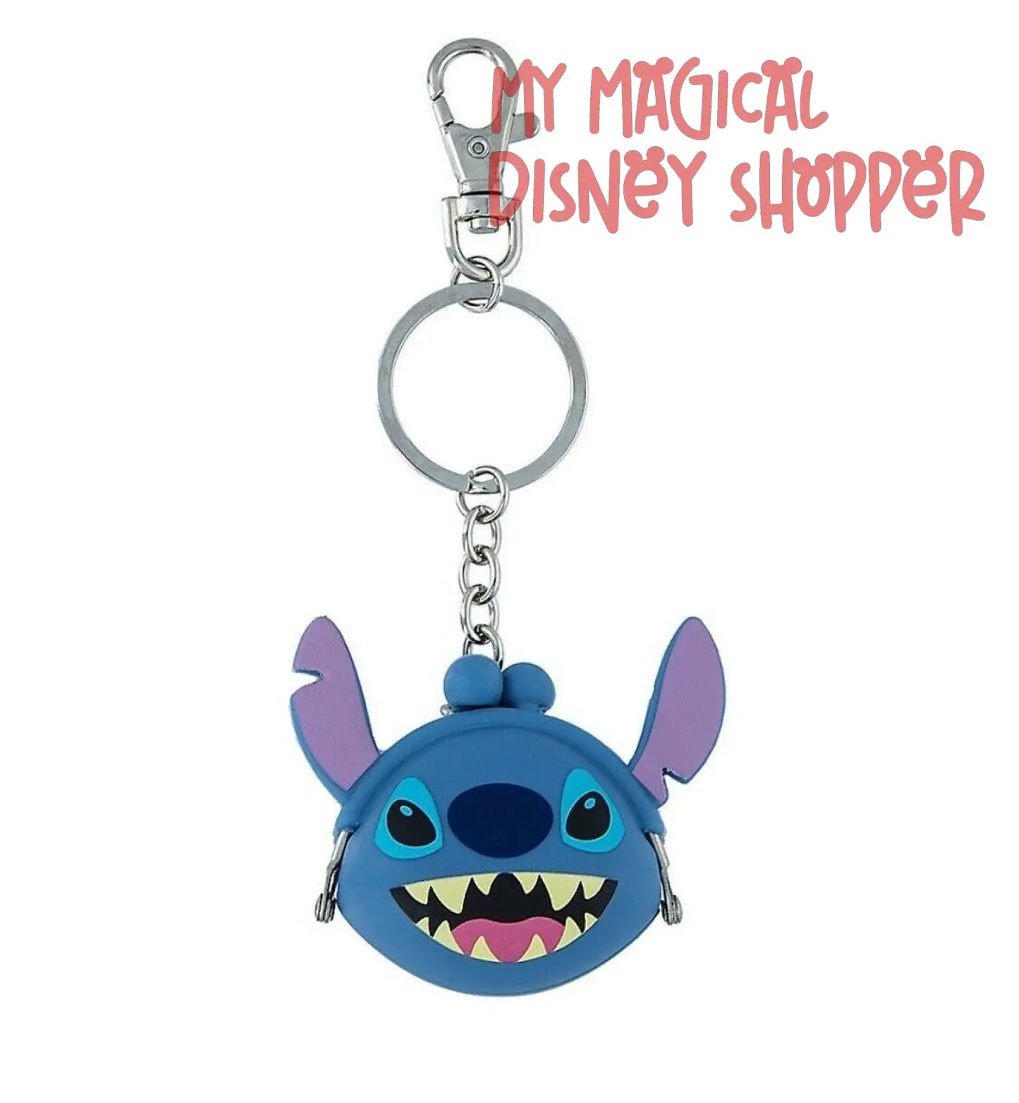 Disney Parks Stitch Coin Purse Silicone Keychain
