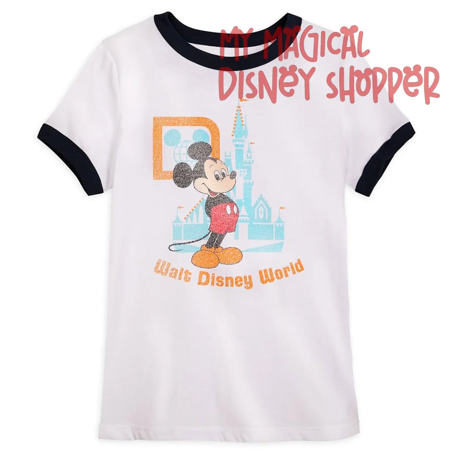 Disney Parks Walt Disney World 50th Anniversary Adult Ringer Shirt - Size Medium