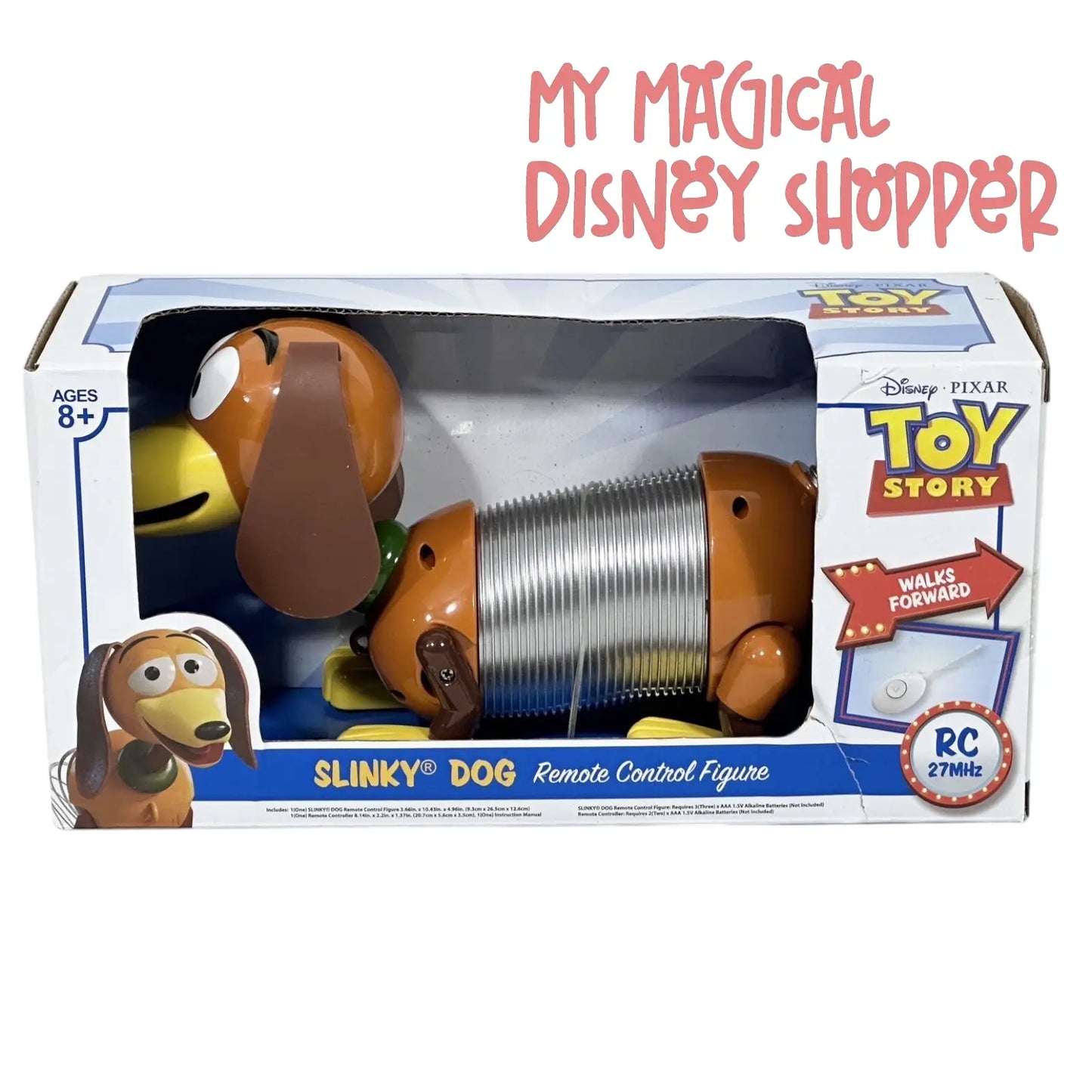 Disney Pixar Slinky Dog Remote Control Figure Walks Forward Rc 27mhz