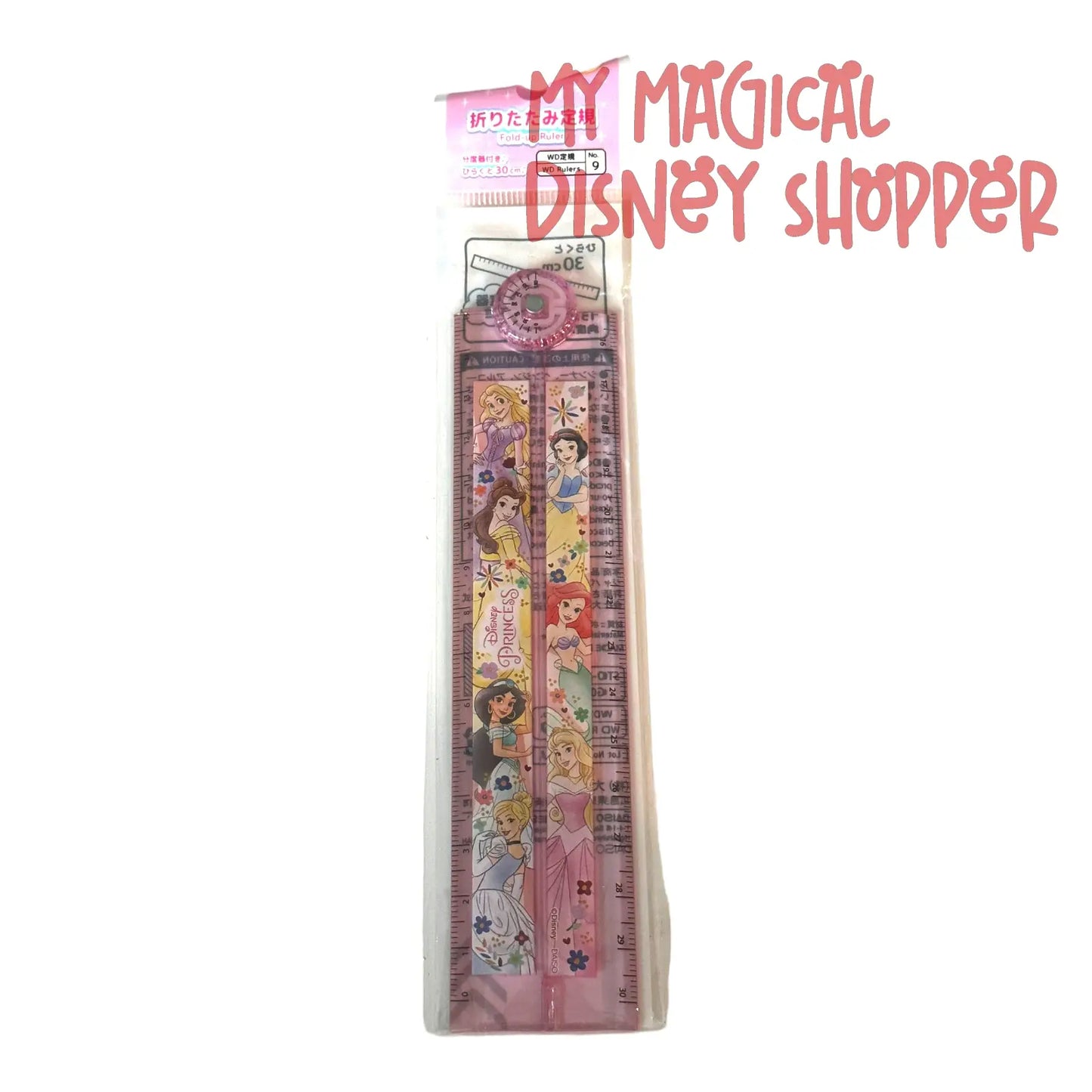 Disney Princess with Protractor 30cm Folding Ruler