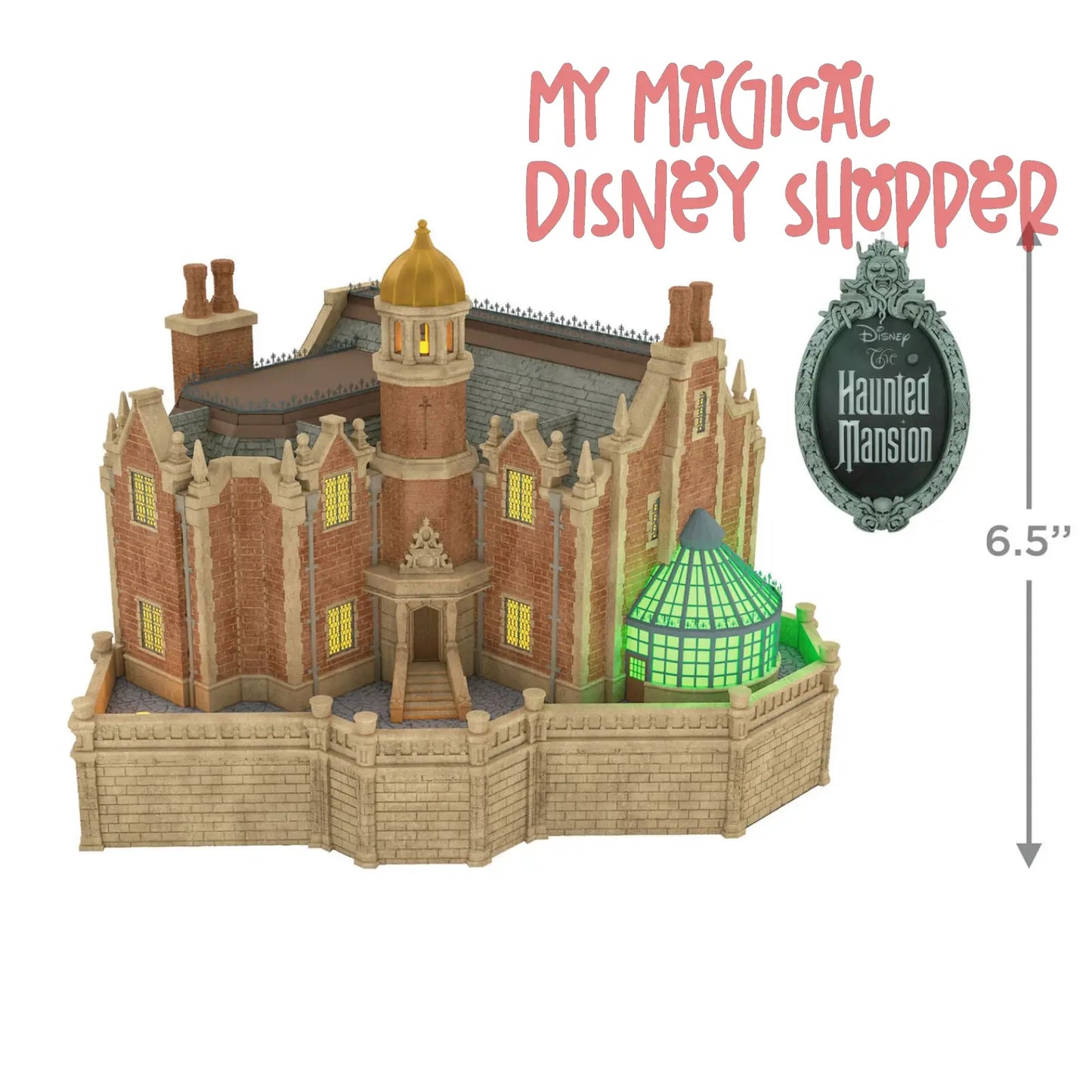 Disney The Haunted Mansion Musical Christmas Tree Topper With Light