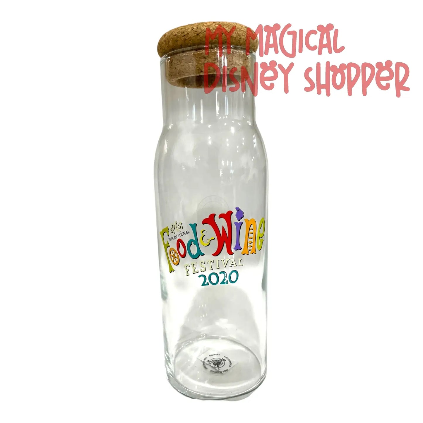 Disney Water Carafe - EPCOT International Food And Wine Festival 2020 - 25th Anniversary - Passholder