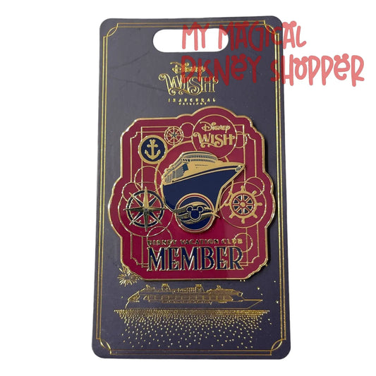 Disney Wish Disney Vacation Member Pin - Disney Cruise Line
