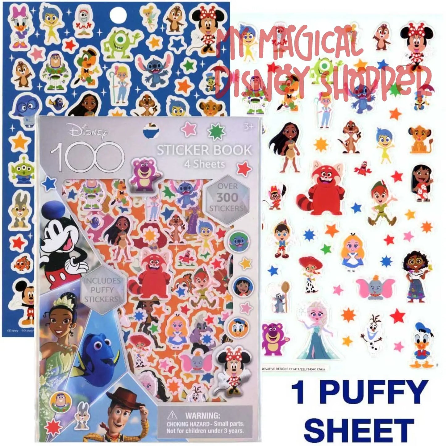 Disney's 100th Sticker Book with Puffy Stickers