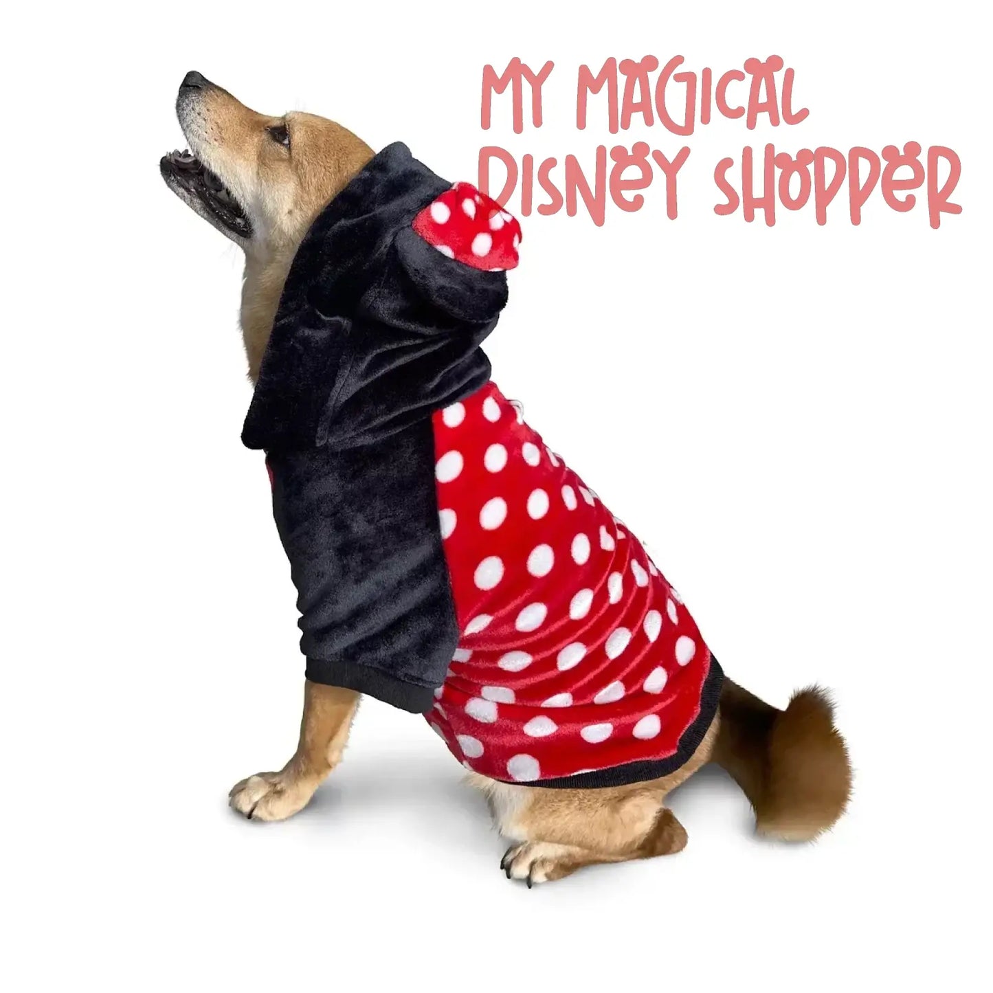 Disney's Minnie Mouse "I Am Minnie" Fuzzy Fleece Dog Hoodie