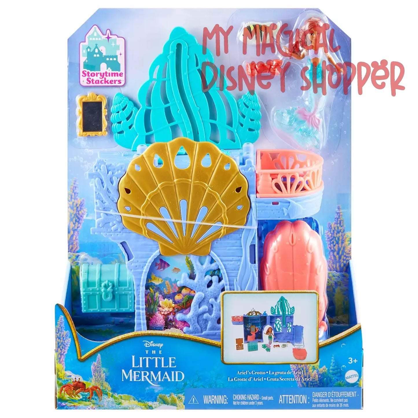 Disney's The Little Mermaid Storytime Stackers Ariel's Grotto Playset by Mattel