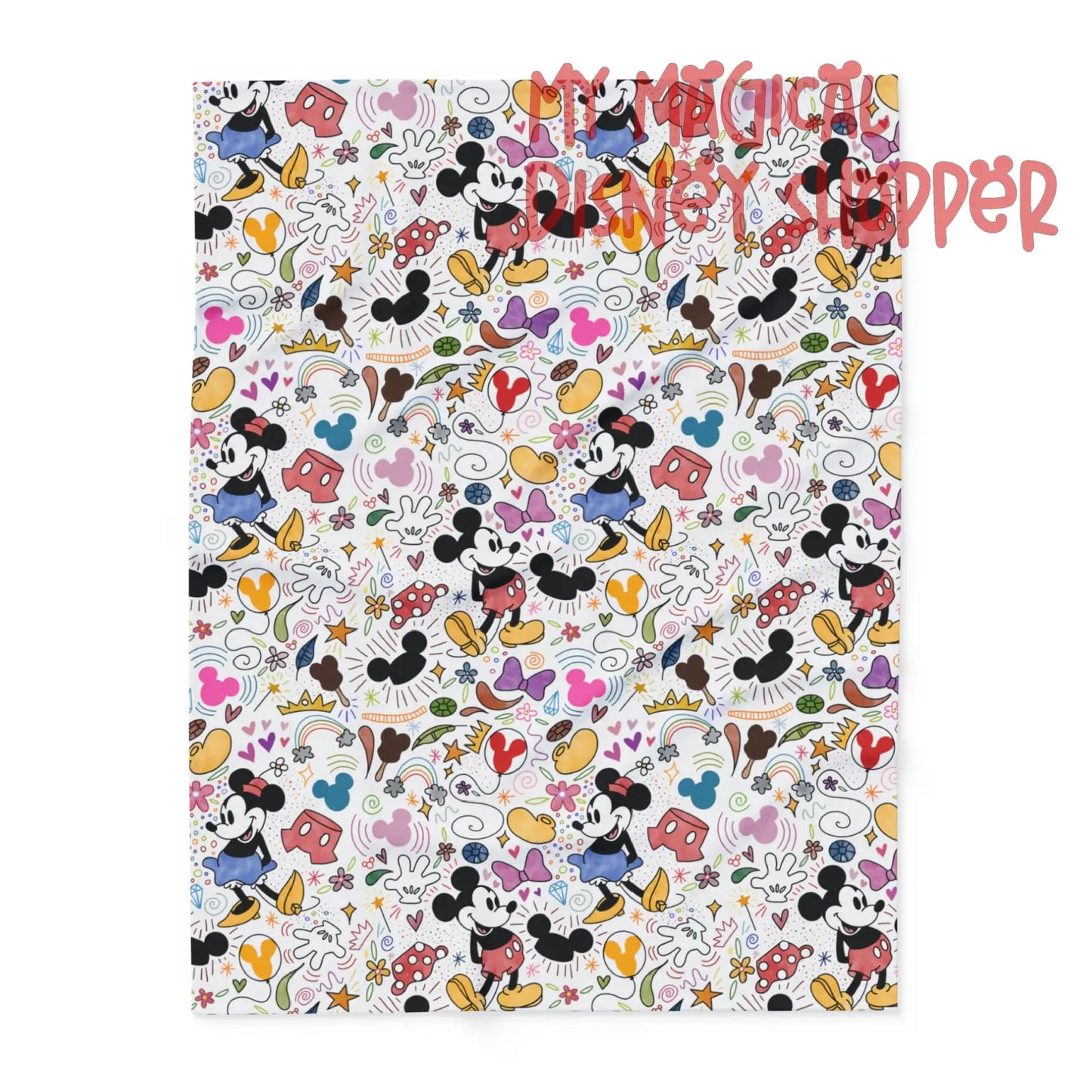 Doodlebug Mickey and Minnie Arctic Fleece Blanket