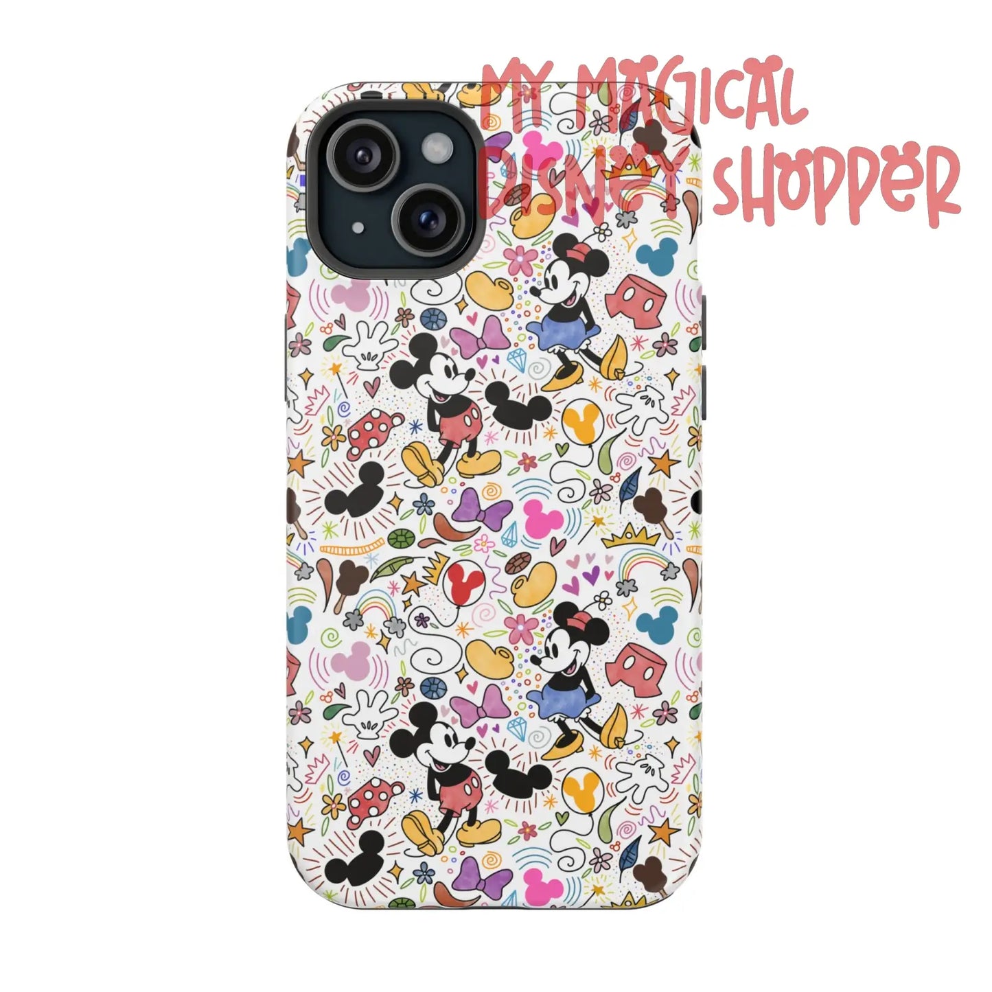 Doodlebug Mickey and Minnie MagSafe Tough iPhone Case