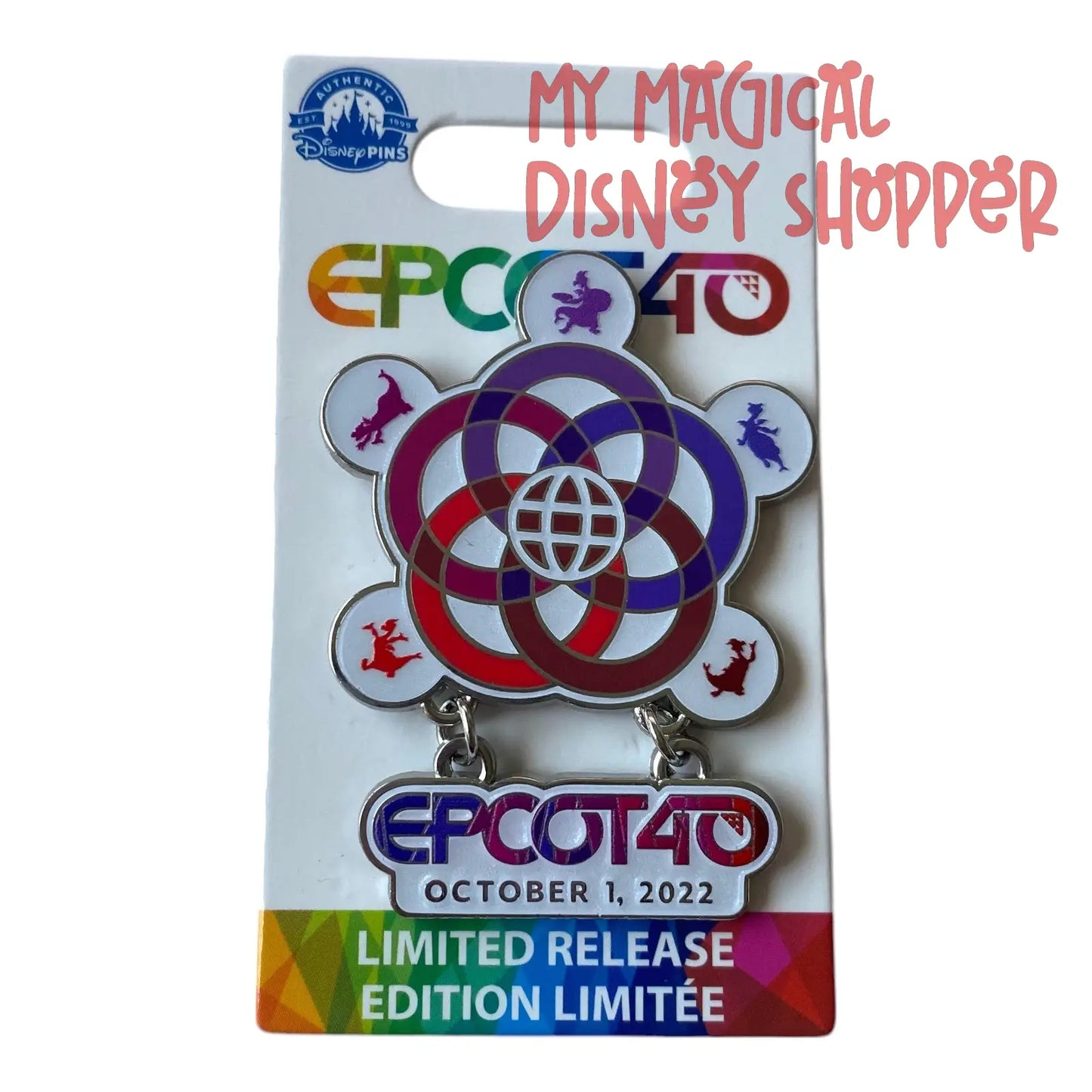 Epcot Figment 40th Anniversary Pin - Limited Release