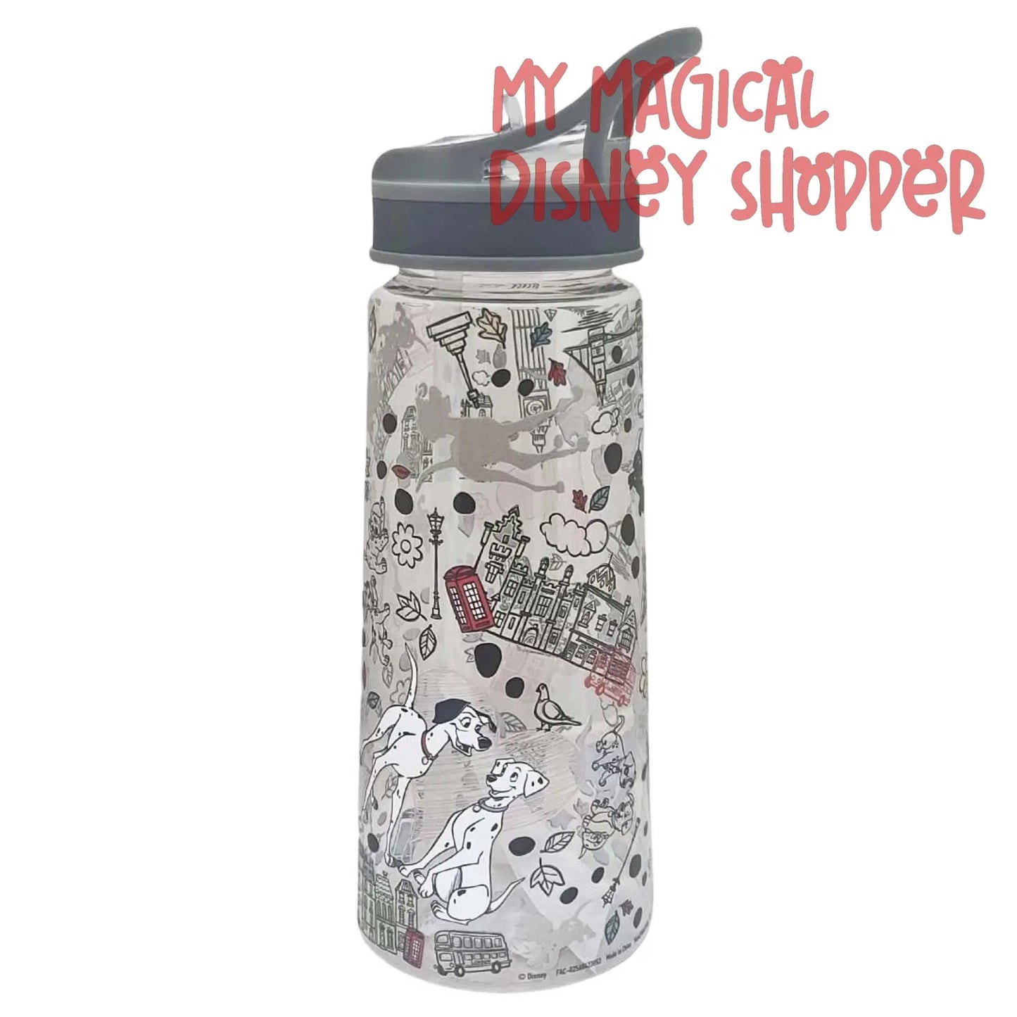 Epcot UK 101 Dalmatians Disney Water Bottle
