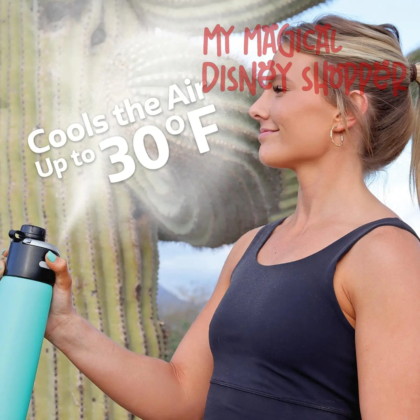 ExtremeMIST - GoMist Personal Mister & Drinking Bottle - Cooling Water Bottle with Easy-Drink Spout - Stainless-Steel Double Wall Insulation