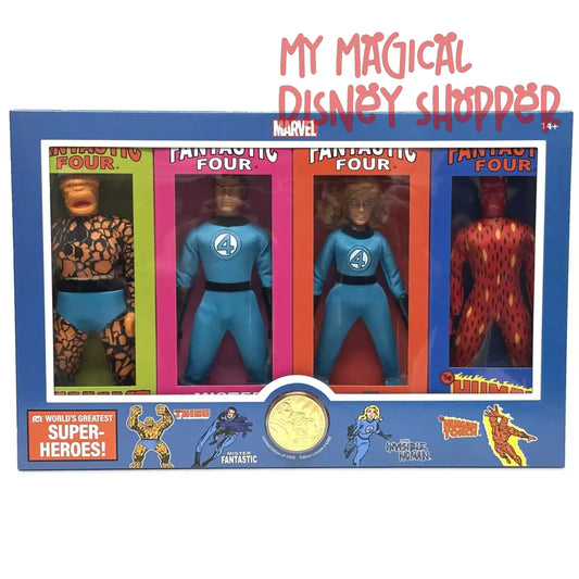 Fantastic Four Mego 8'' Action Figure Replica Set – World's Greatest Super-Heroes – Exclusive