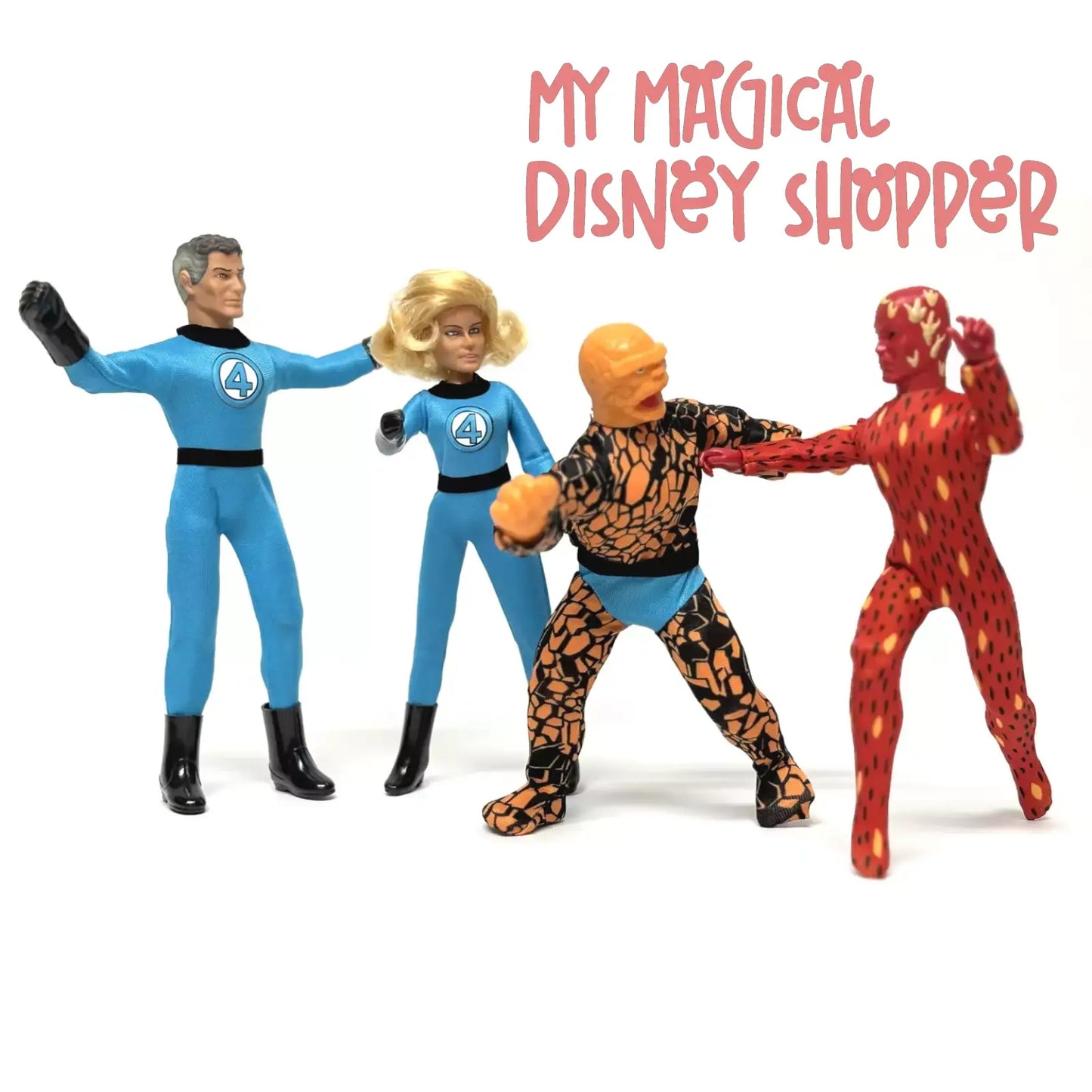 Fantastic Four Mego 8'' Action Figure Replica Set – World's Greatest Super-Heroes – Exclusive