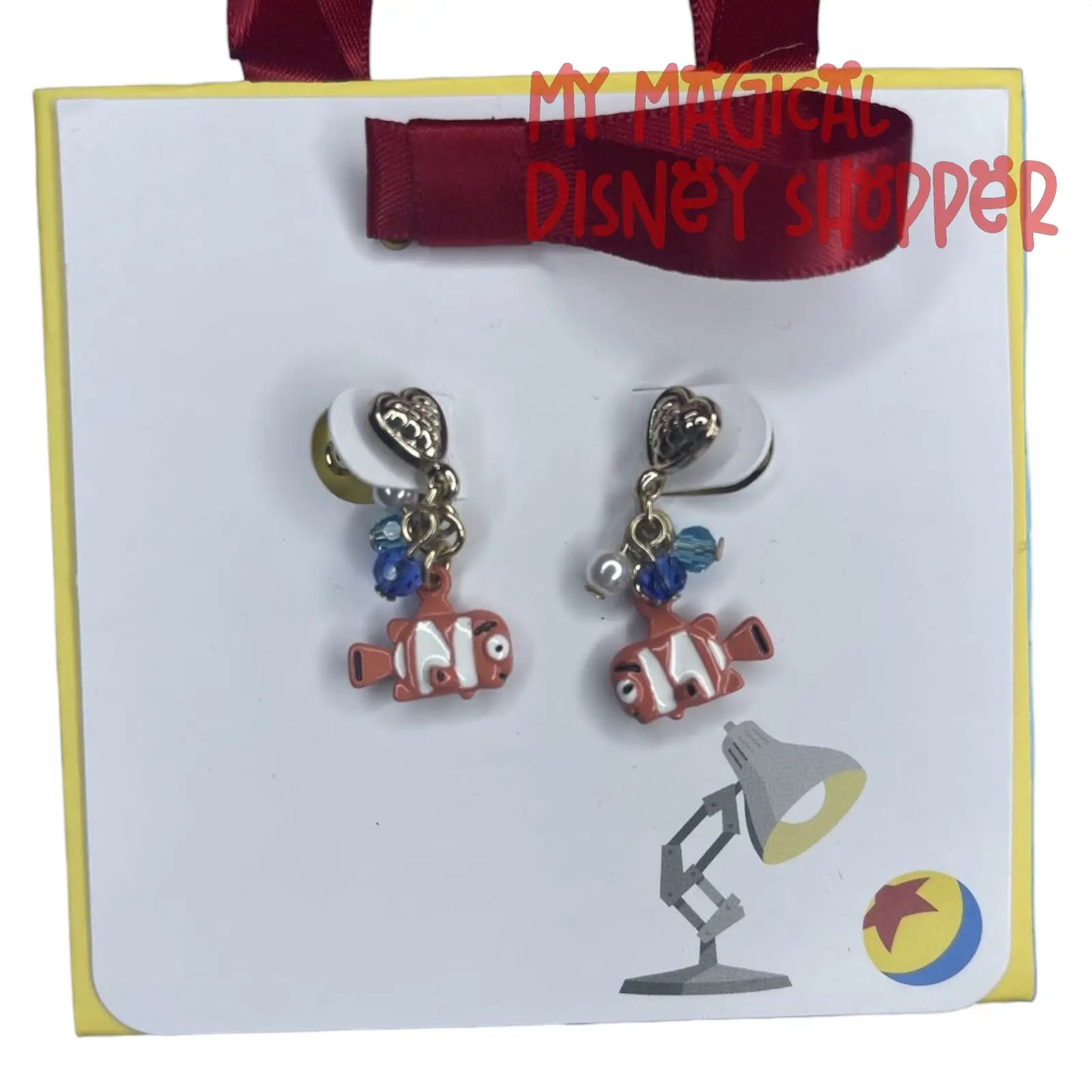 Finding Nemo Clown Fish Crystal Earrings