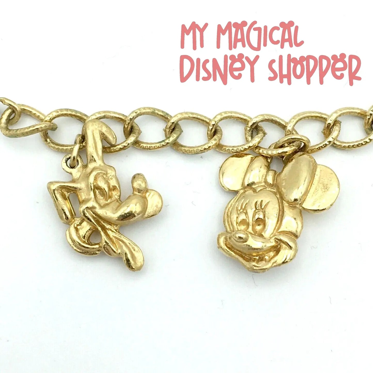 Gold Vintage Fab Five Disney Charm Bracelet - Vintage
