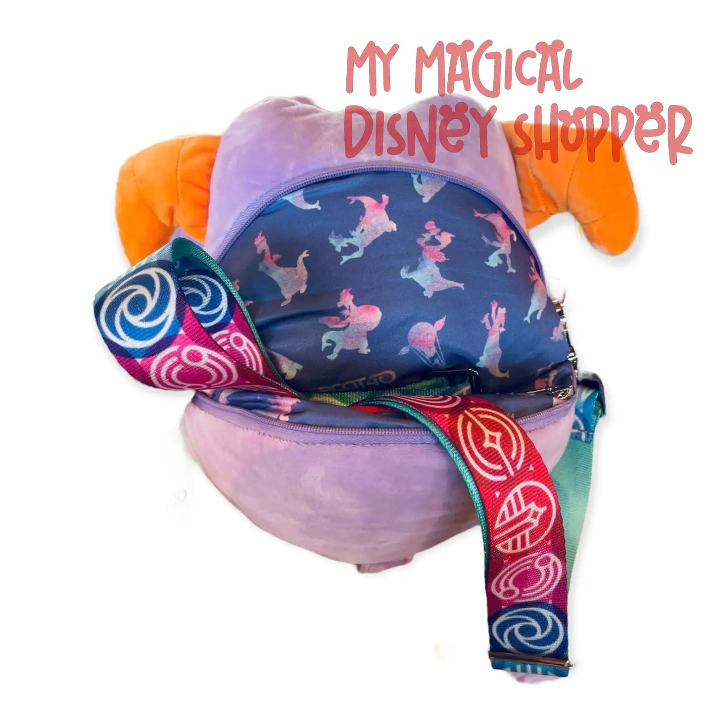 Harveys Epcot 40th Anniversary Figment Plush Crossbody Bag Purse