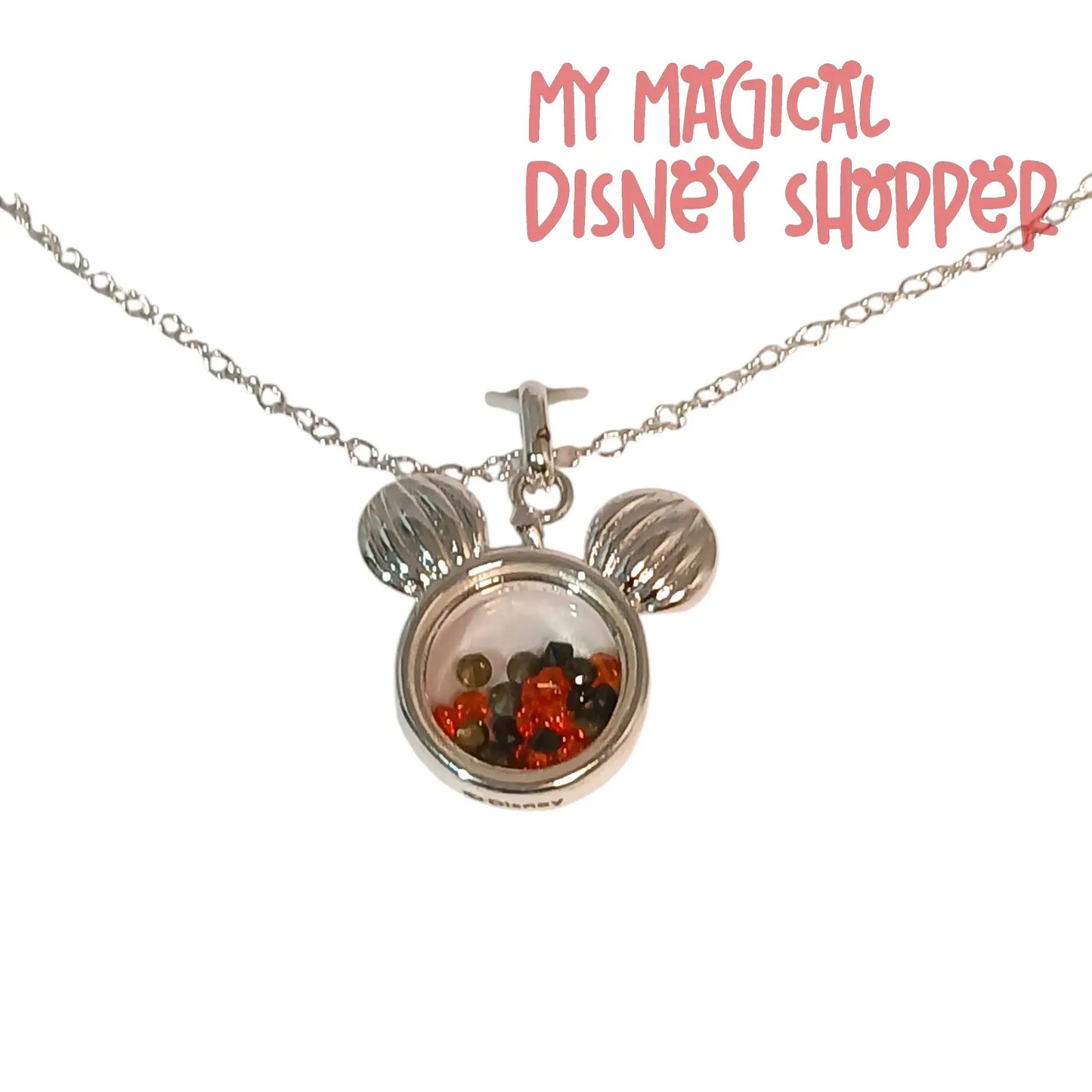 Disney Minnie Mouse “Go Wild” Fine Silver Plated Halloween Necklace