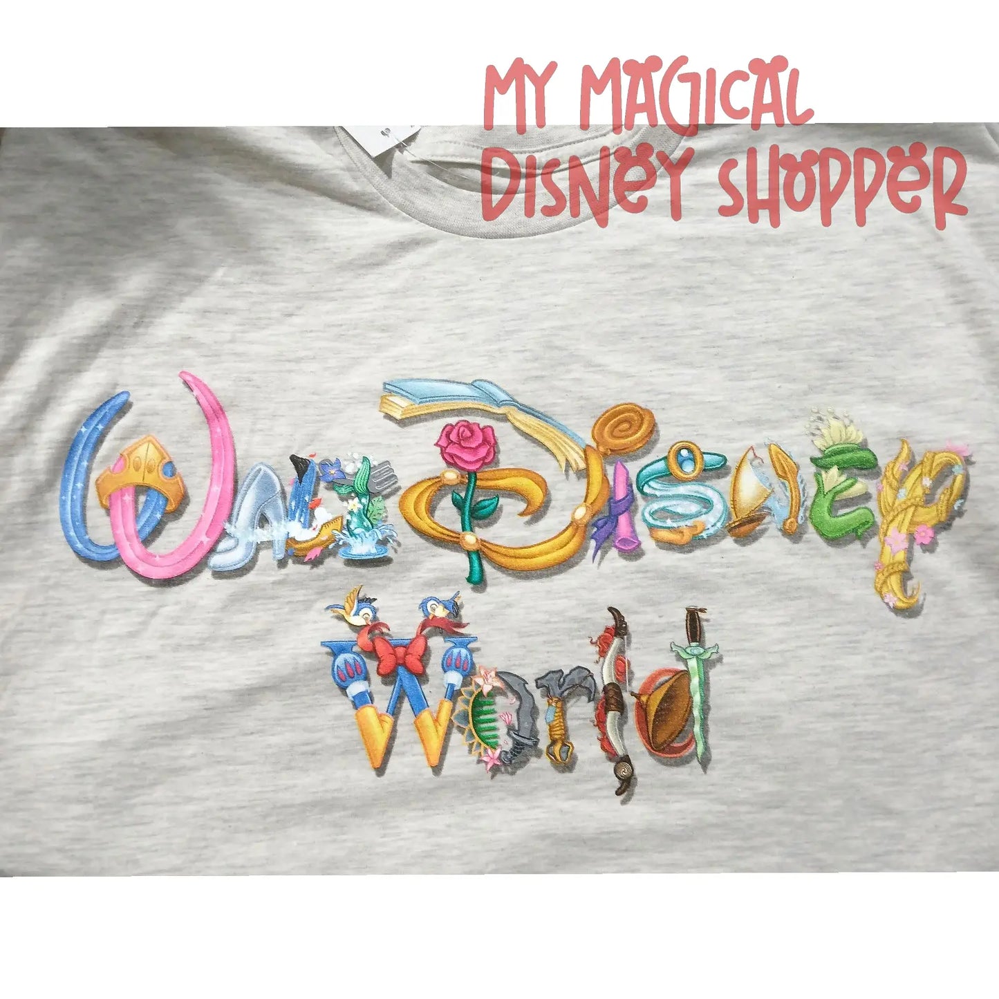 Walt Disney World Princess Character Letters Shirt - Size Adult XL