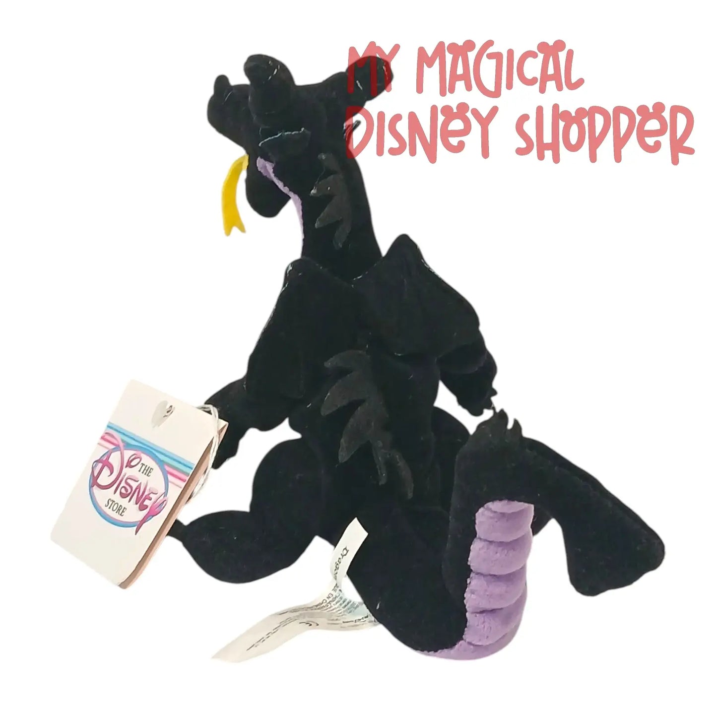 Disney Store Vintage Maleficent Dragon Mini Bean Bag Plush – Sleeping Beauty 🐉💚