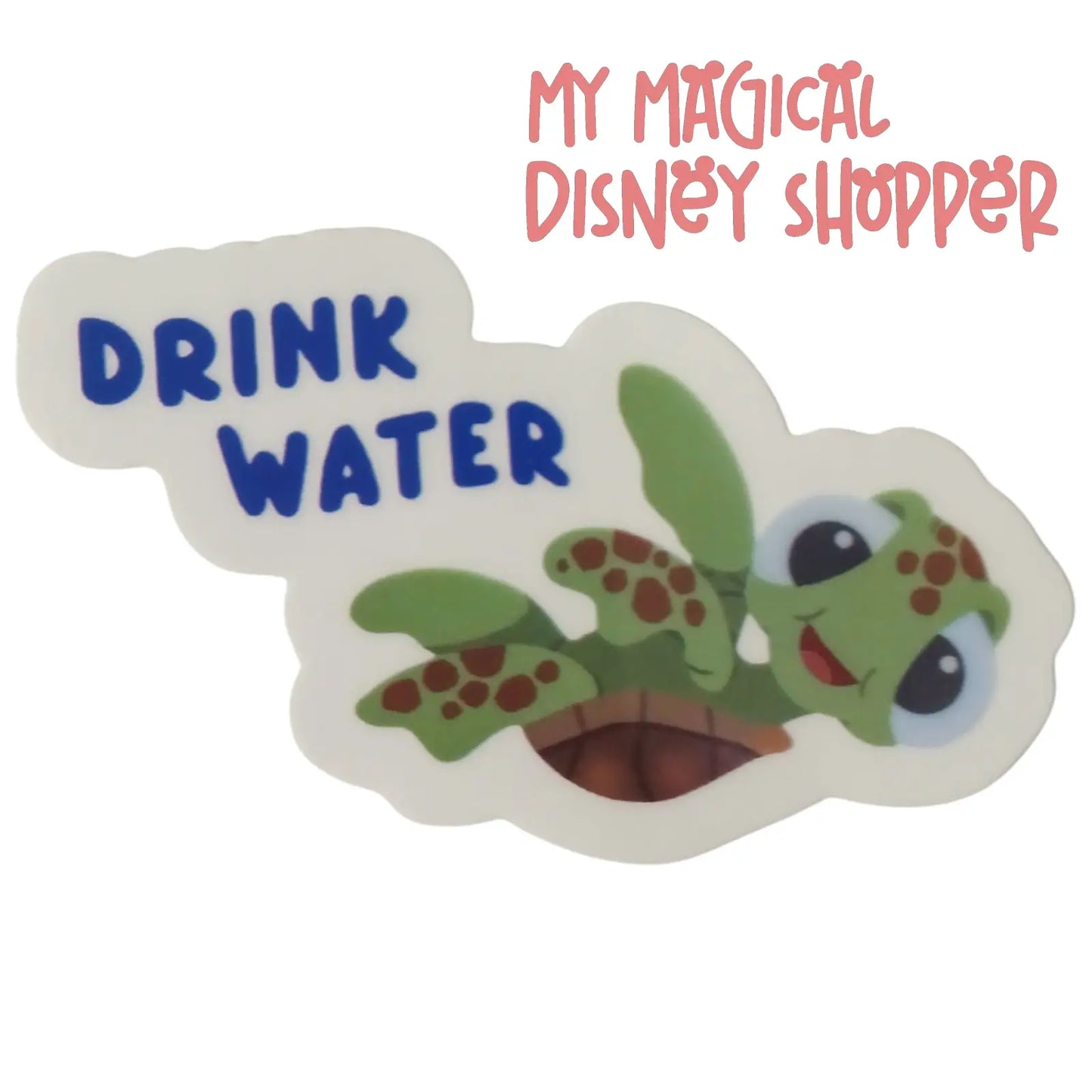 “Drink Water” Baby Squirt Sticker – Finding Nemo Inspired Waterproof Vinyl Decal 🐢💧✨