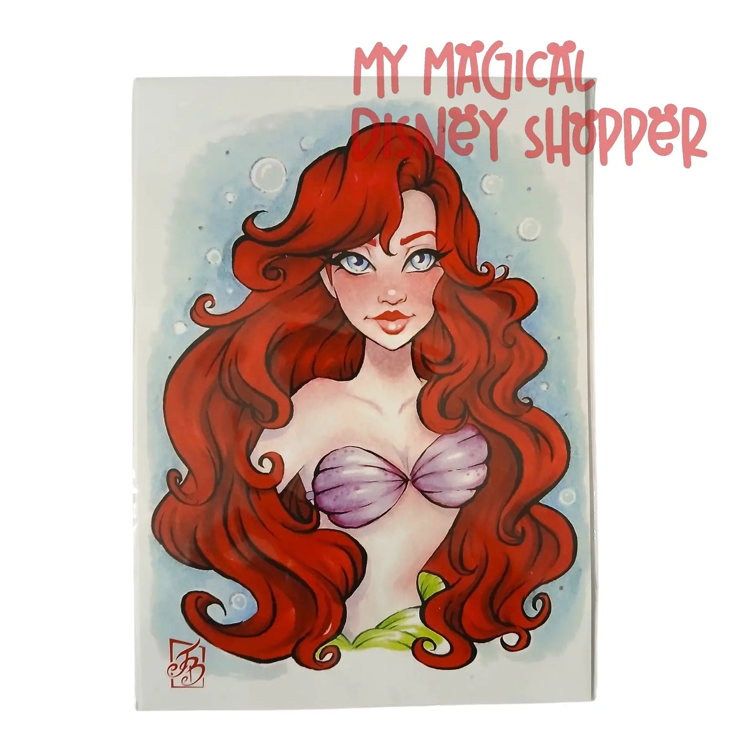 Ariel Portrait Art Print – 5” x 7” (Magic Maker Marketplace) 🧜♀️🎨