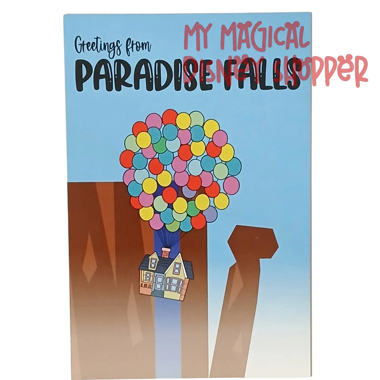 Greetings from Paradise Falls Postcard 🌴✨📬
