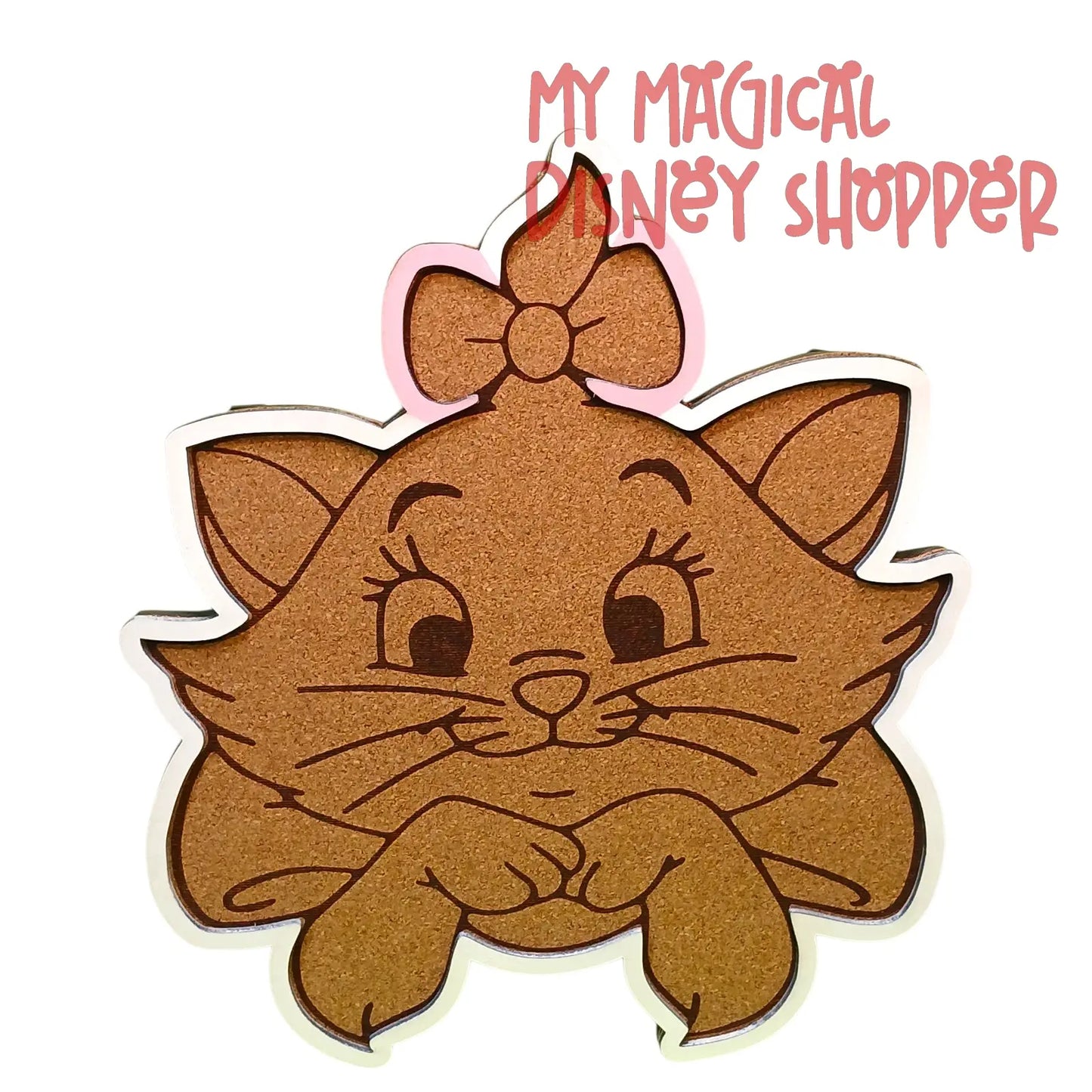 Disney Marie Character Pin Cork Board with Wood Border – Wall Display 10.5” x 12” 🎀🐱