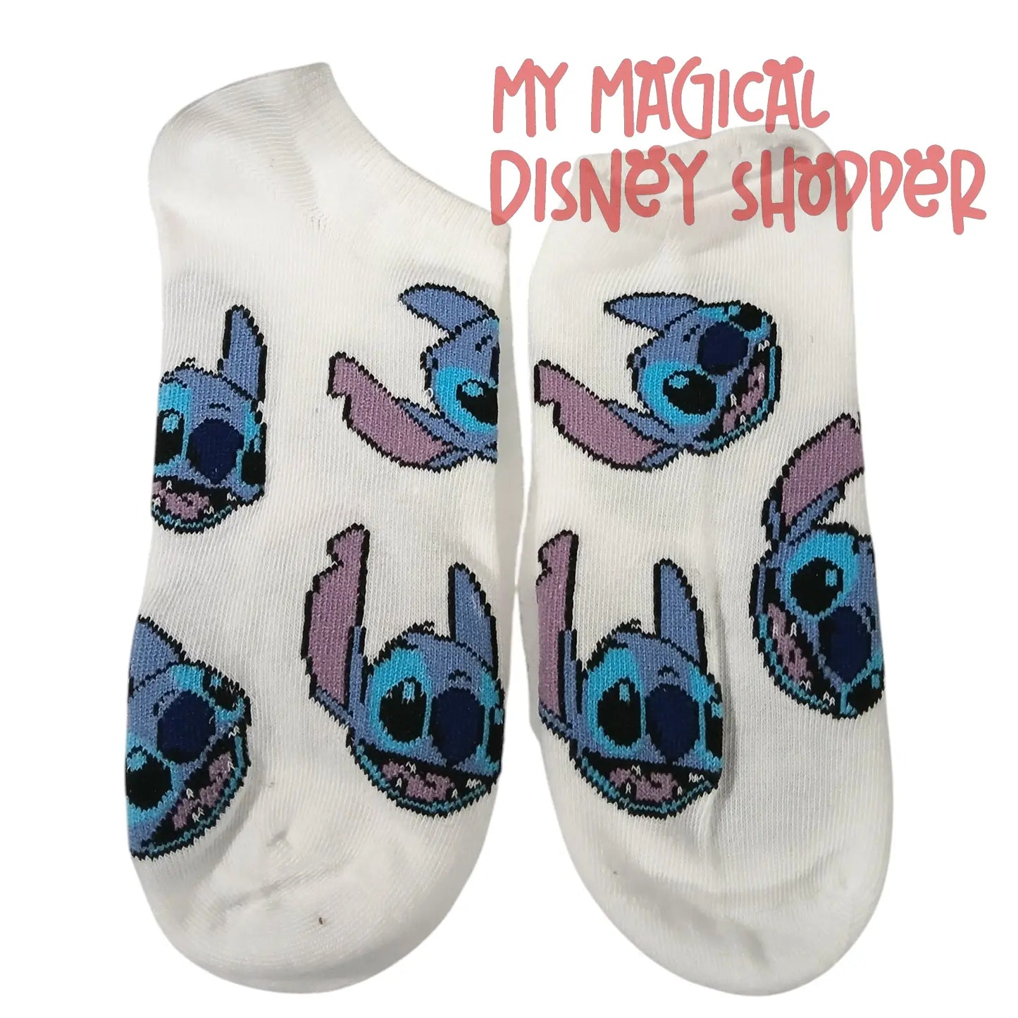 Cozy Ankle Socks – Stitch Face (Shoe Size 4–10) 🌺