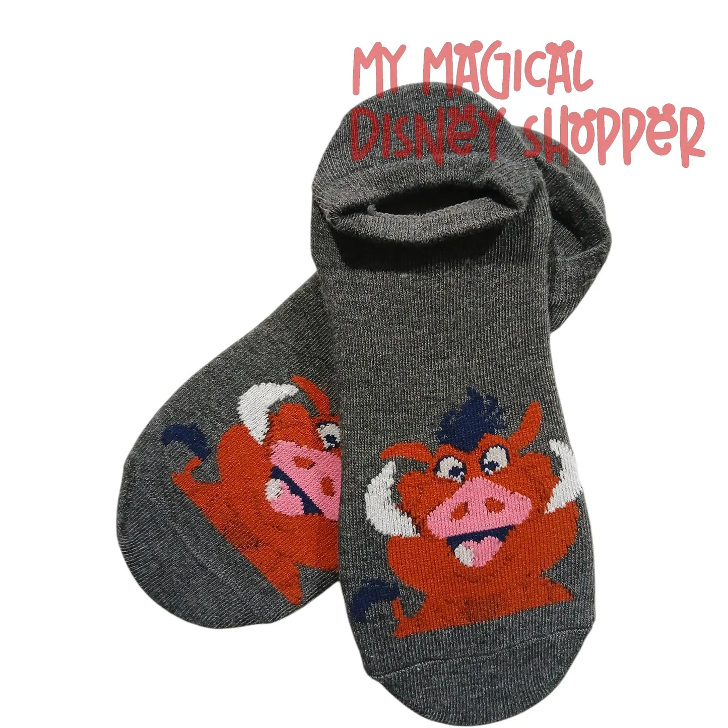 Disney • The Lion King Pumbaa Women’s Low-Cut Liner Socks – Size 4–10 🐗🧦✨