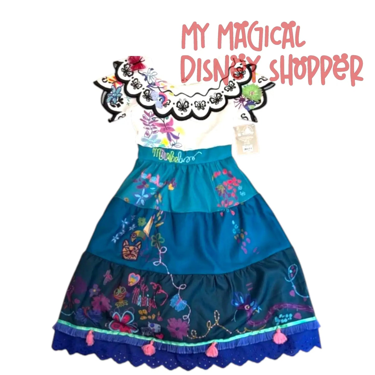 Beautifully Embroidered Mirabel Dress From the Movie Encanto - Size Youth 9/10