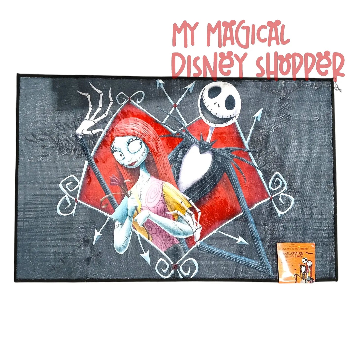 Disney “The Nightmare Before Christmas” Halloween Washable Accent Rug – 27” x 42” 🎃👻🖤