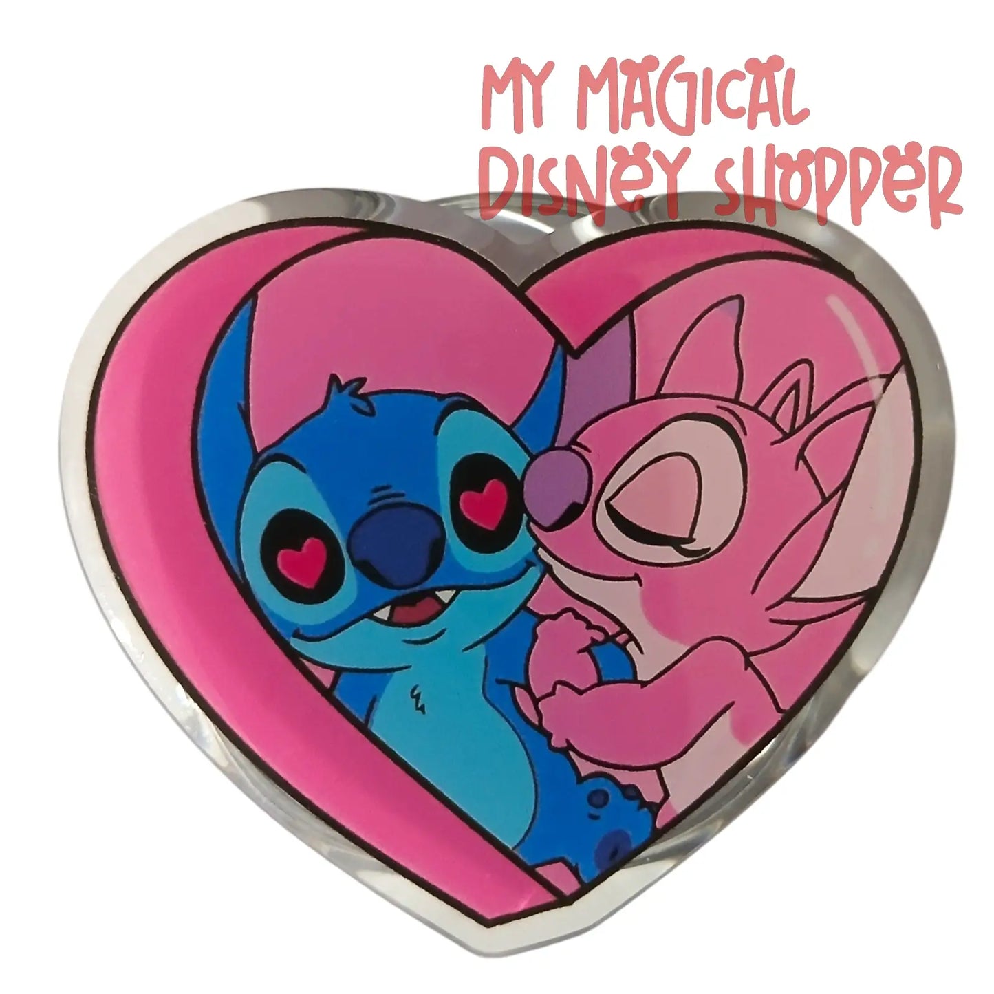 Disney-Inspired Magnetic Phone Pop Socket – Stitch & Angel 👽💙💖✨📱