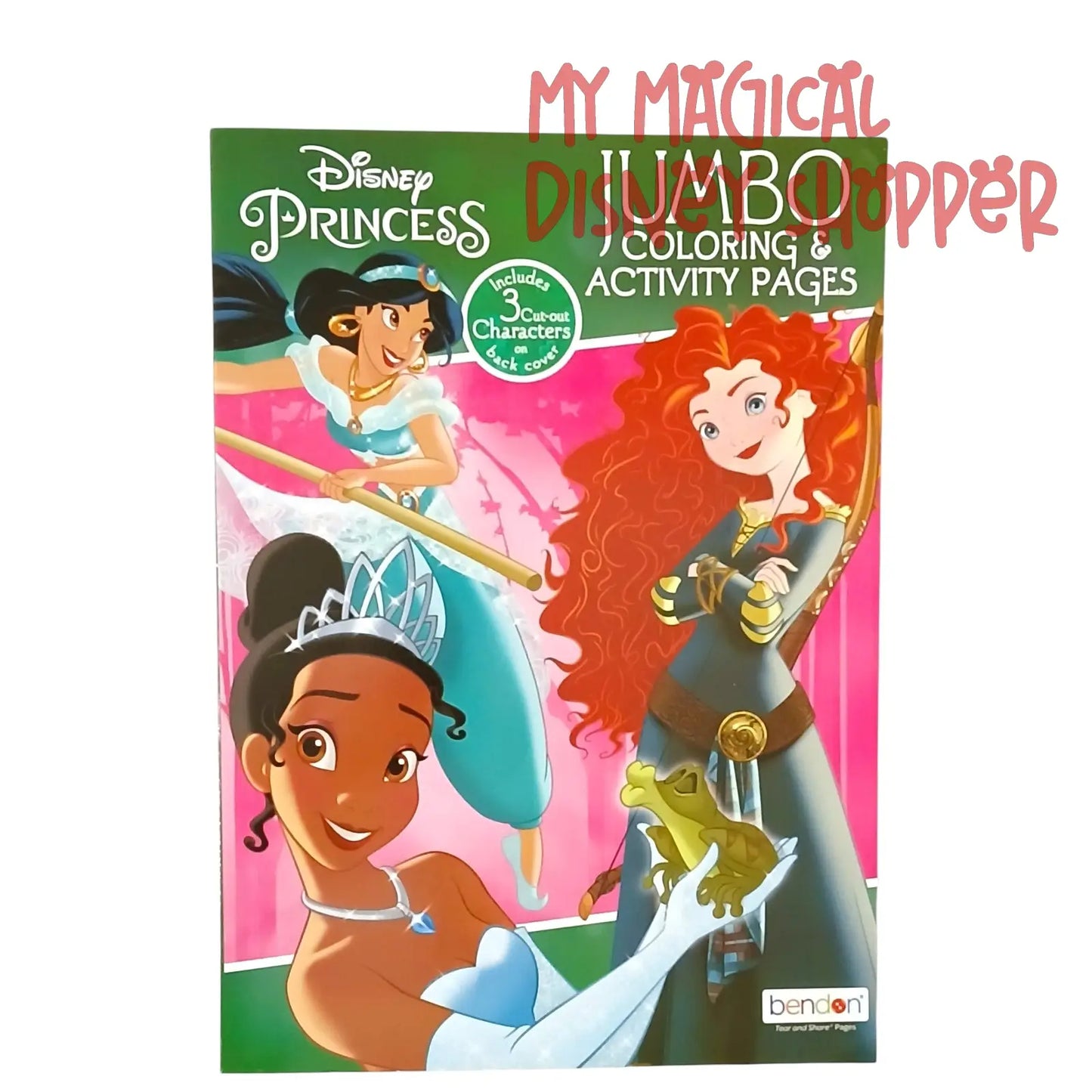 Princess Jumbo Coloring & Activity Book with Bonus 3 Character Cut-Outs ✨📚